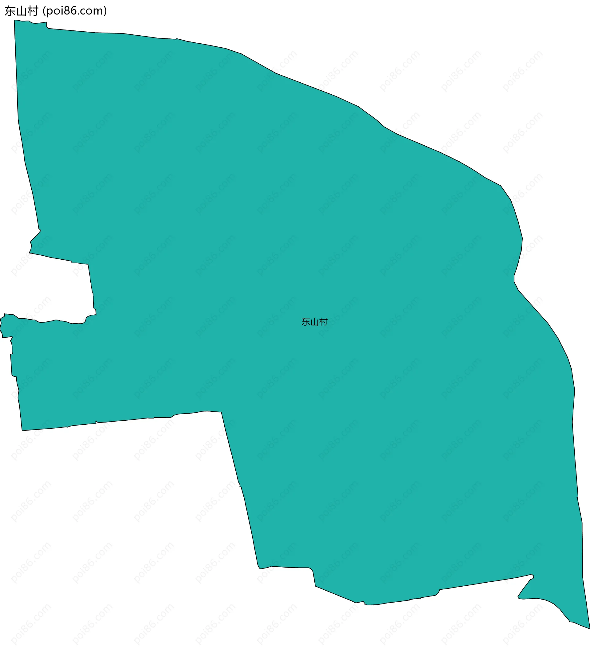 东山村边界地图