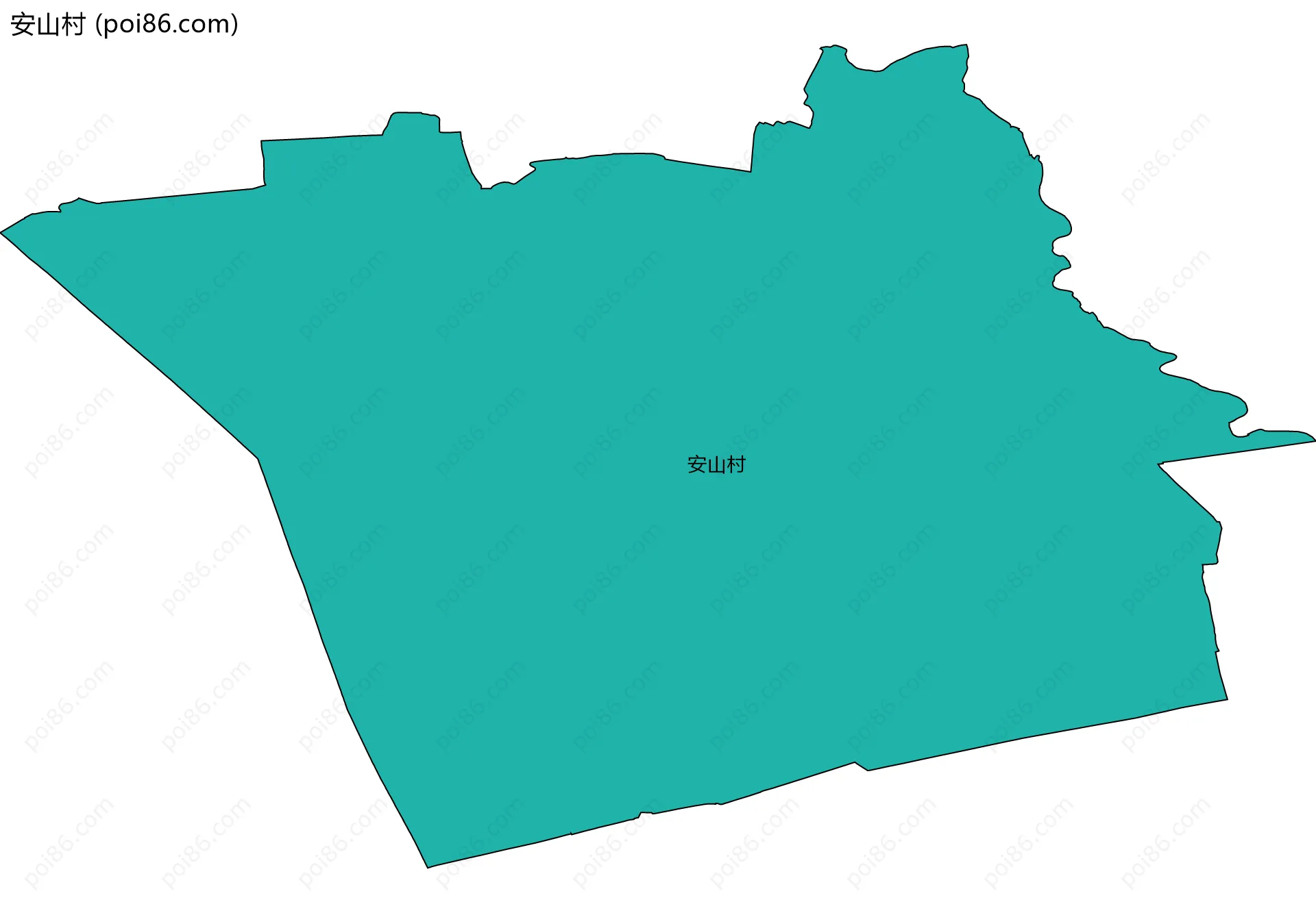 安山村边界地图
