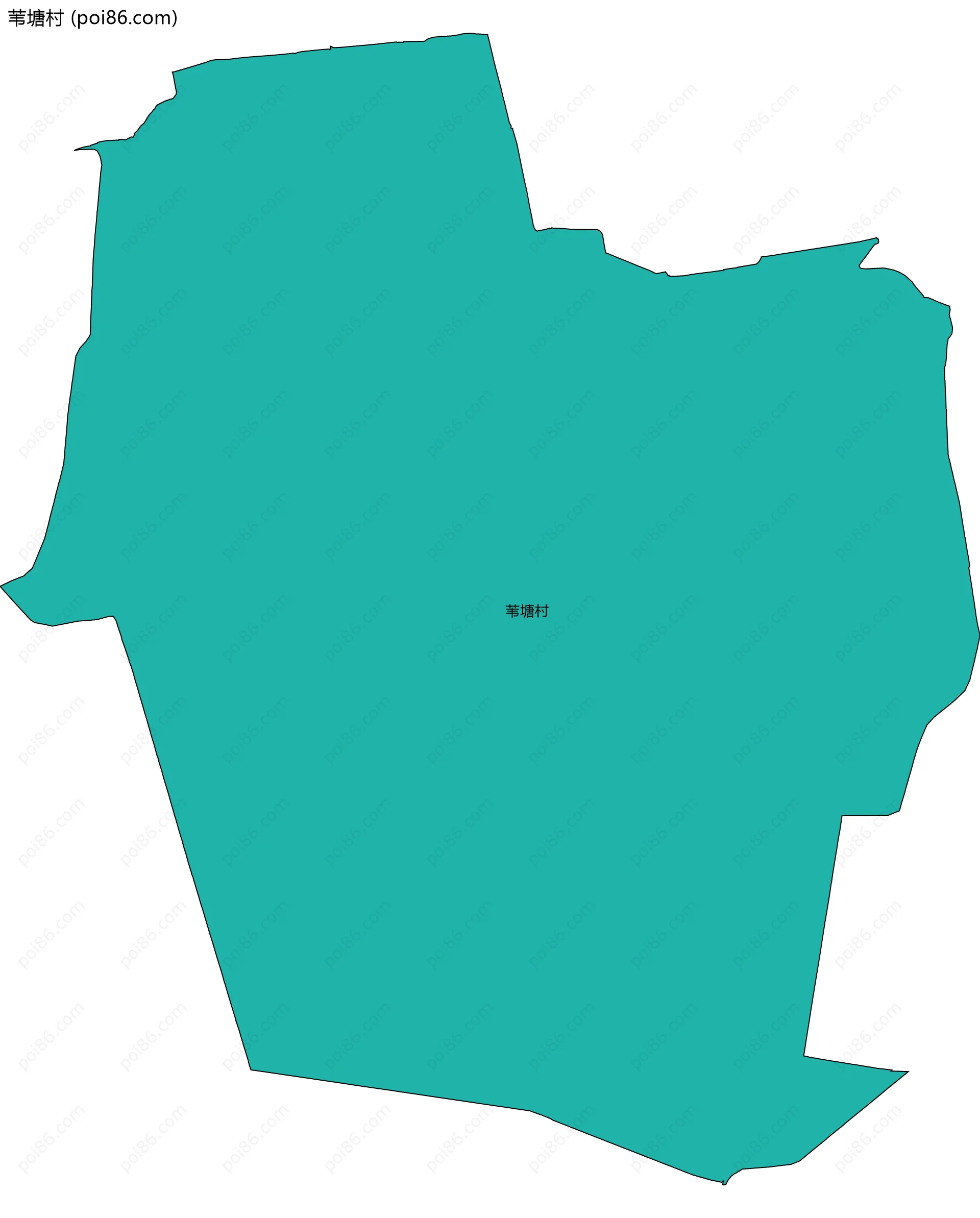 苇塘村边界地图