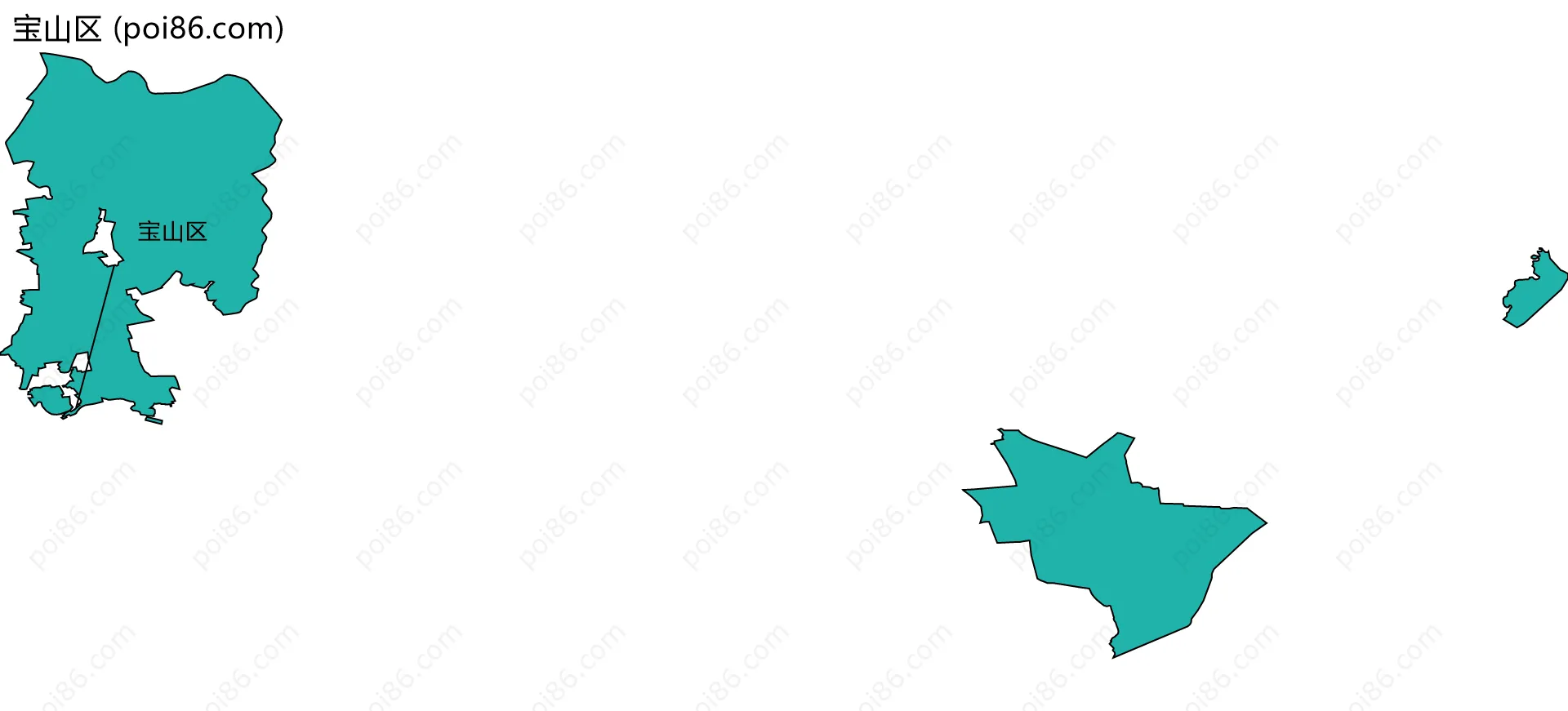 宝山区边界地图