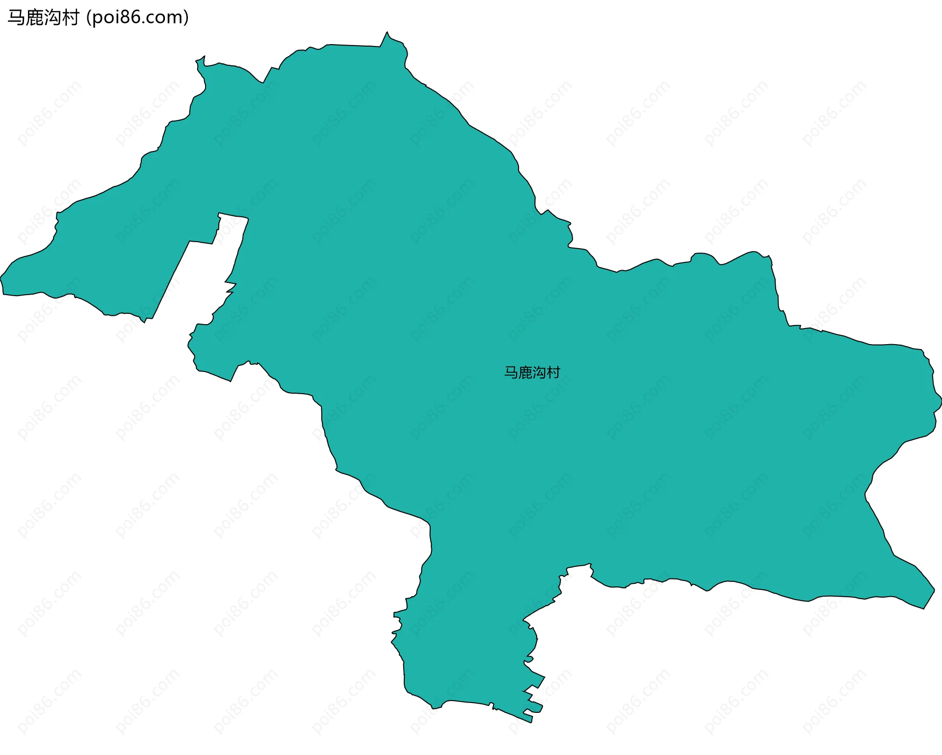 马鹿沟村边界地图