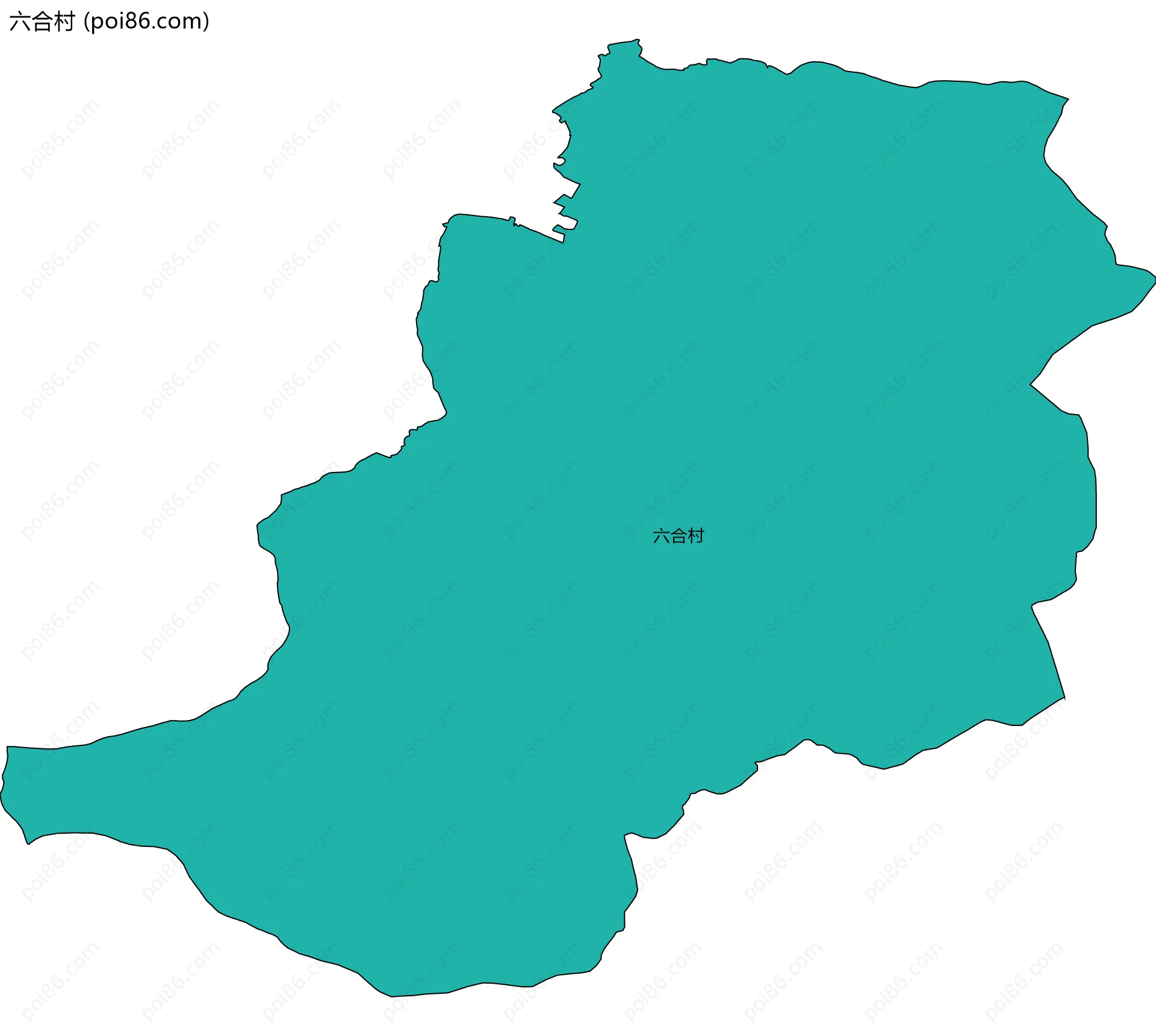 六合村边界地图
