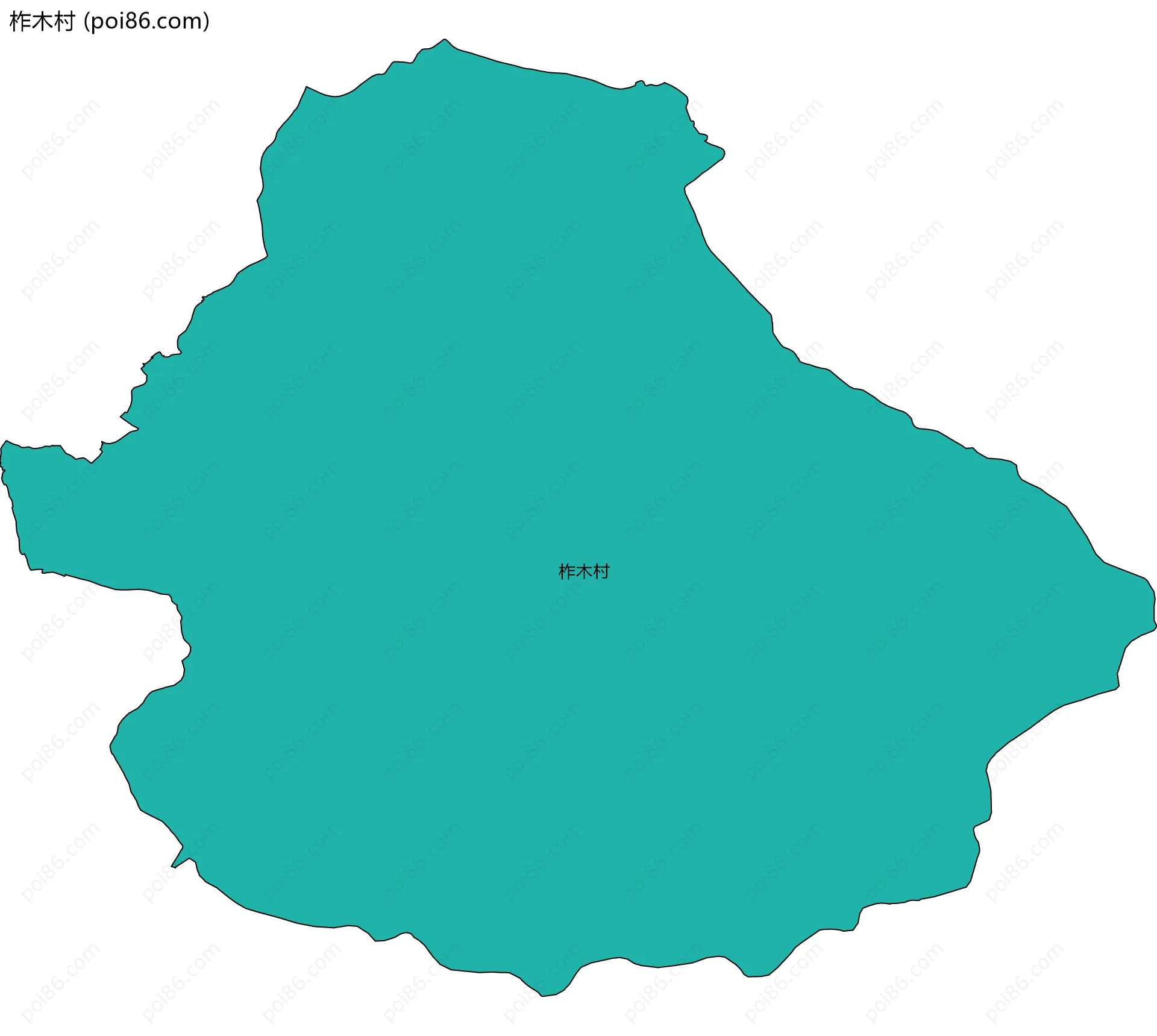 柞木村边界地图