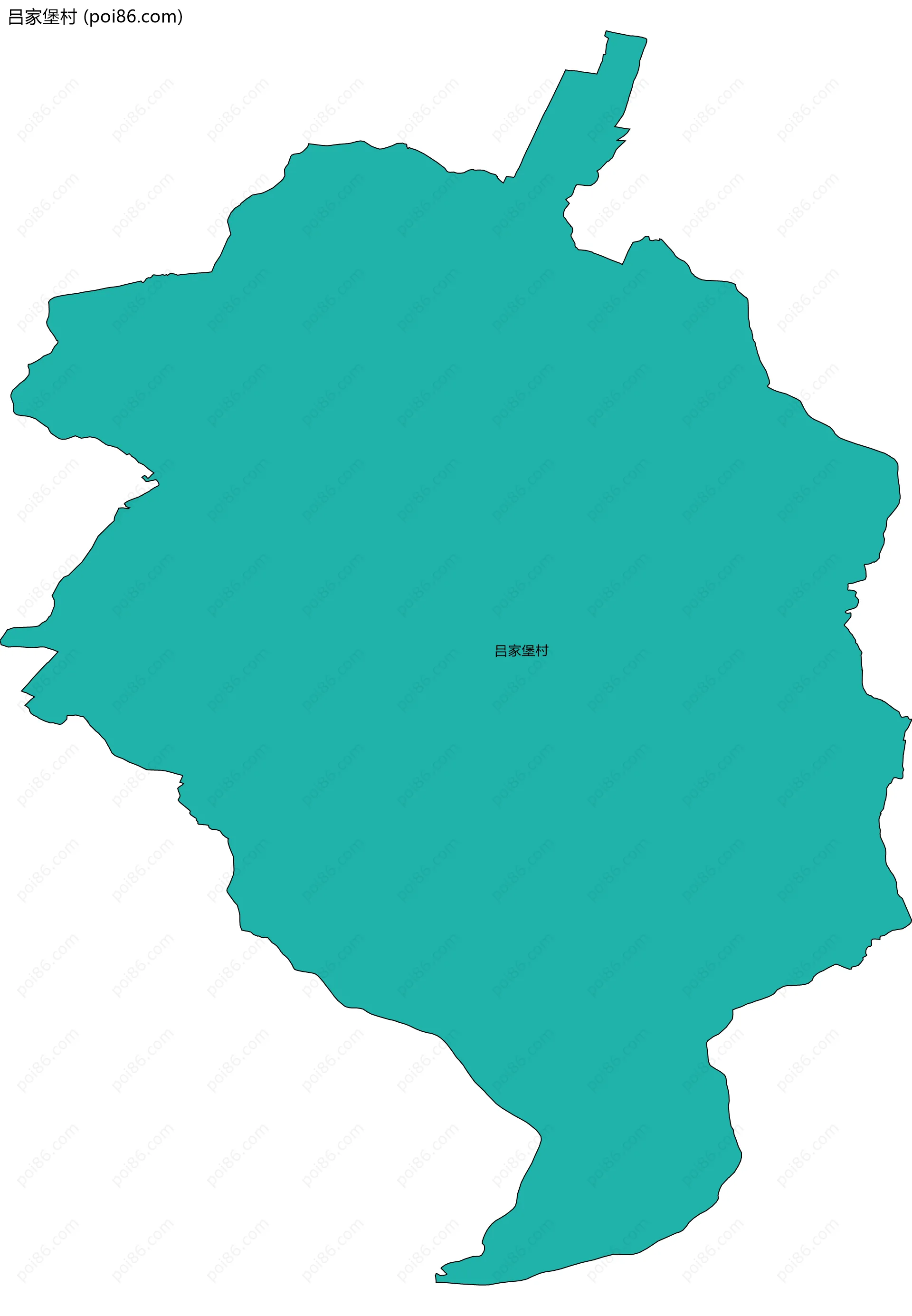 吕家堡村边界地图