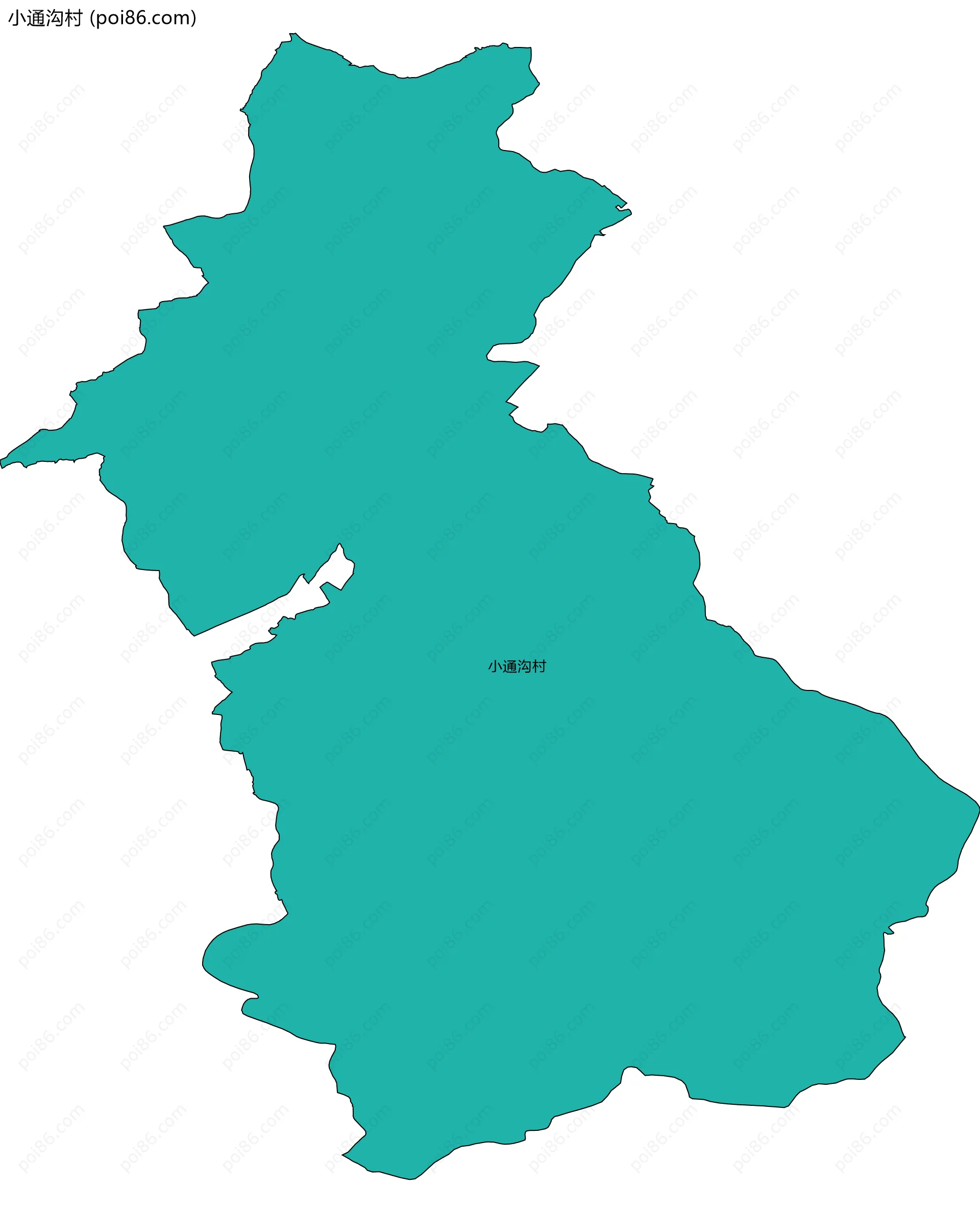 小通沟村边界地图