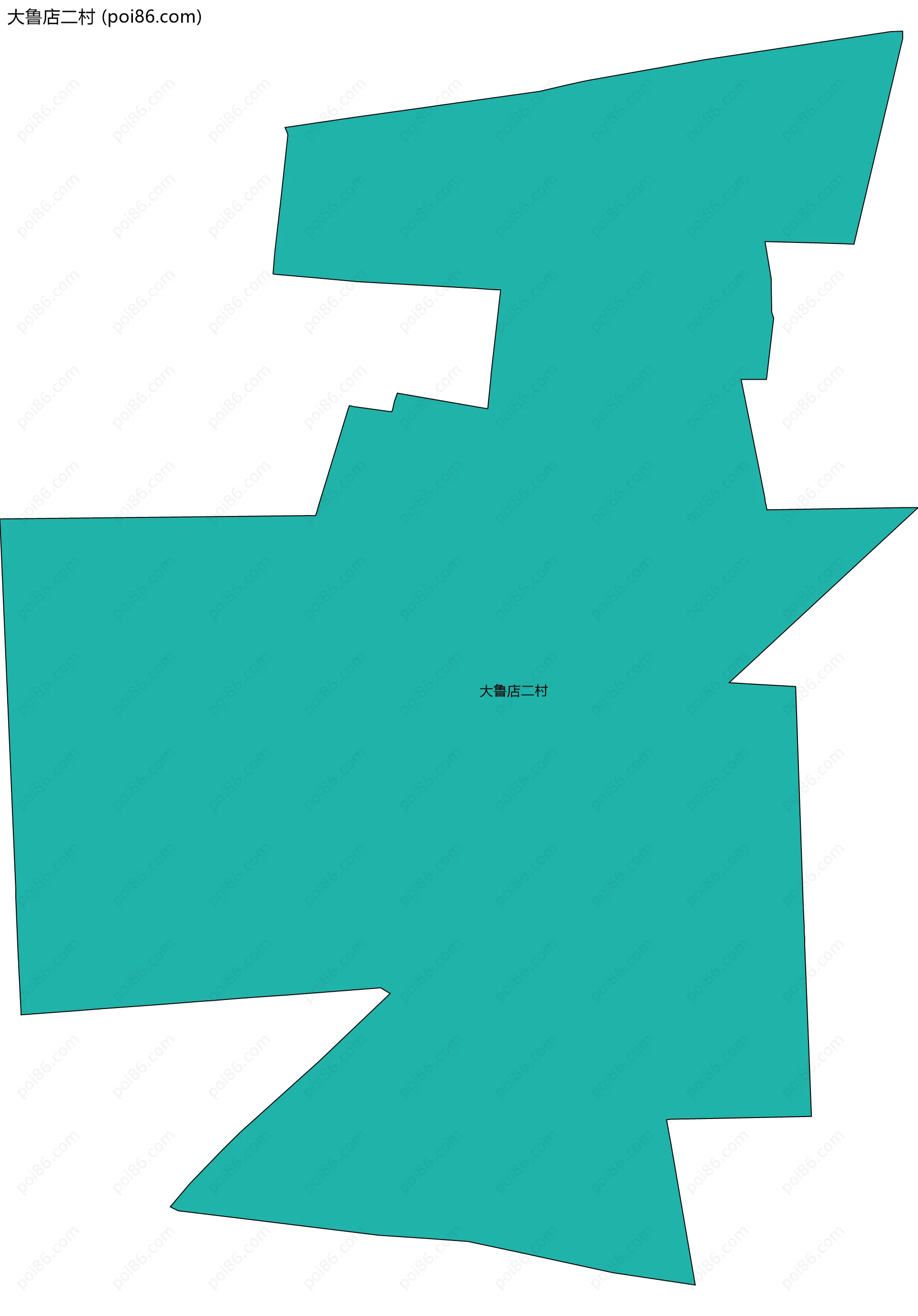 大鲁店二村边界地图