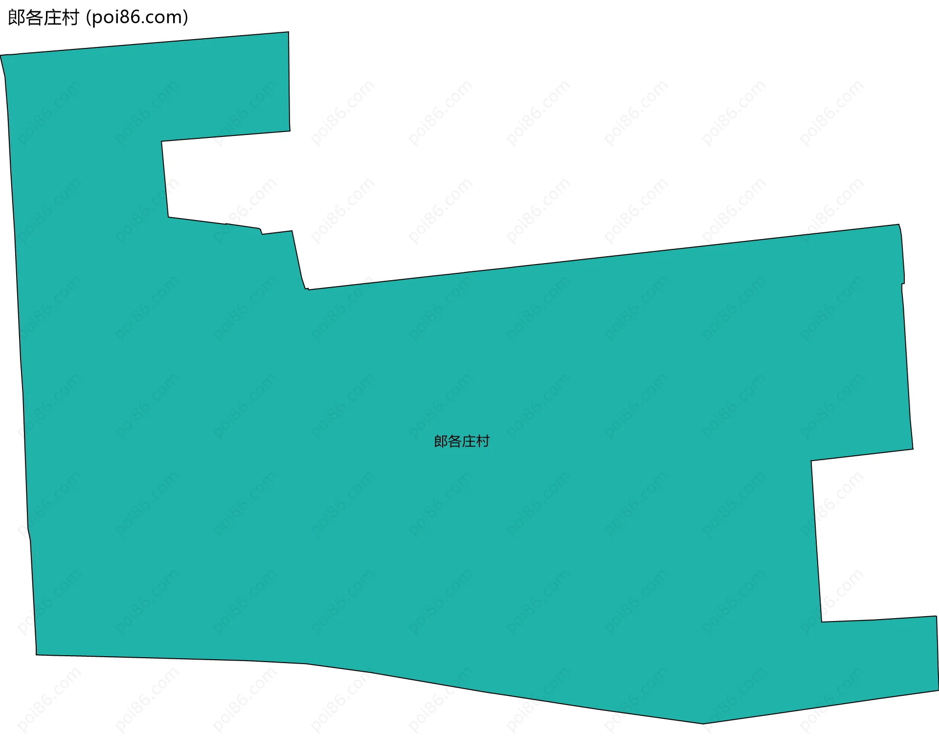 郎各庄村边界地图