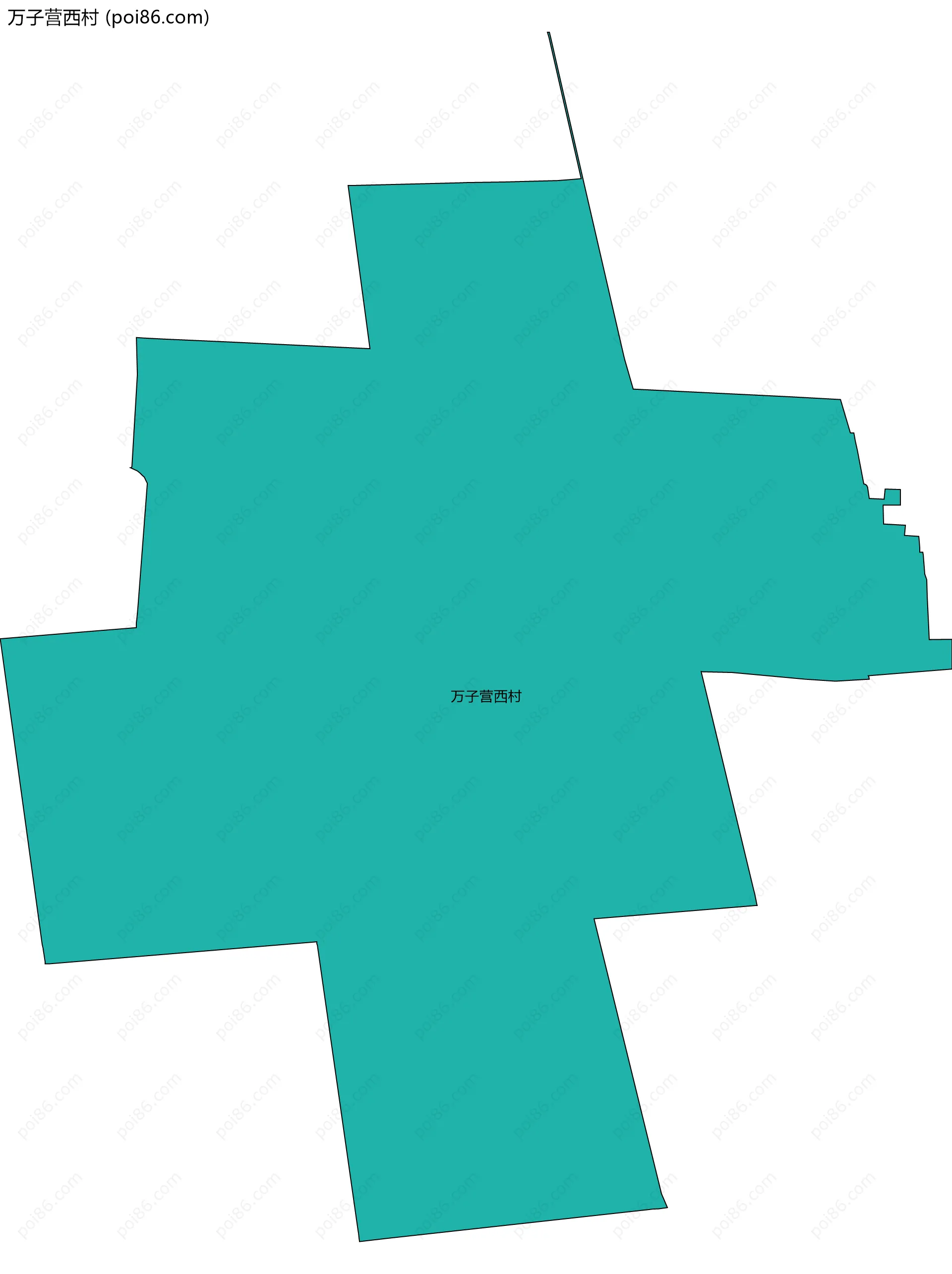 万子营西村边界地图