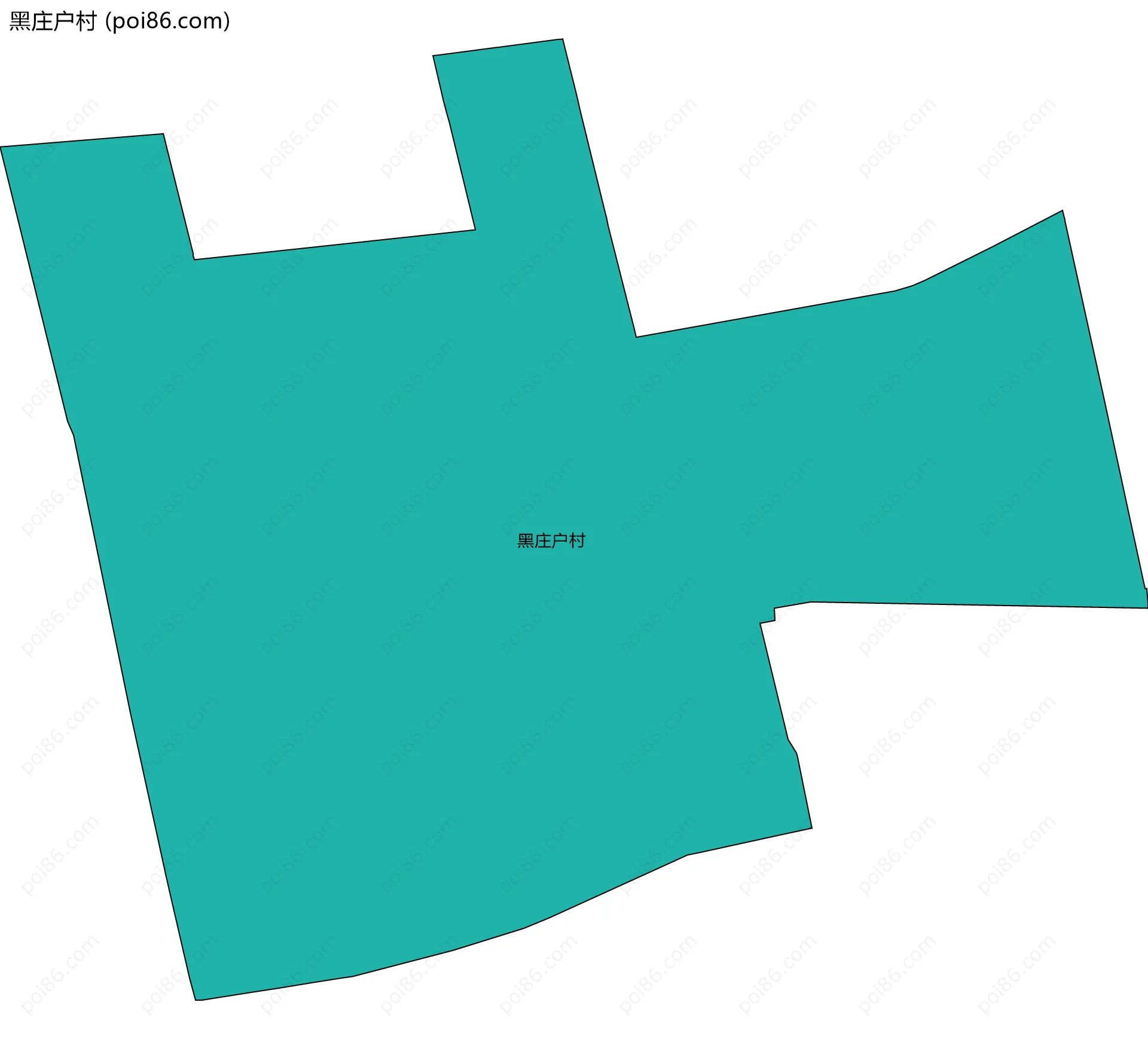 黑庄户村边界地图