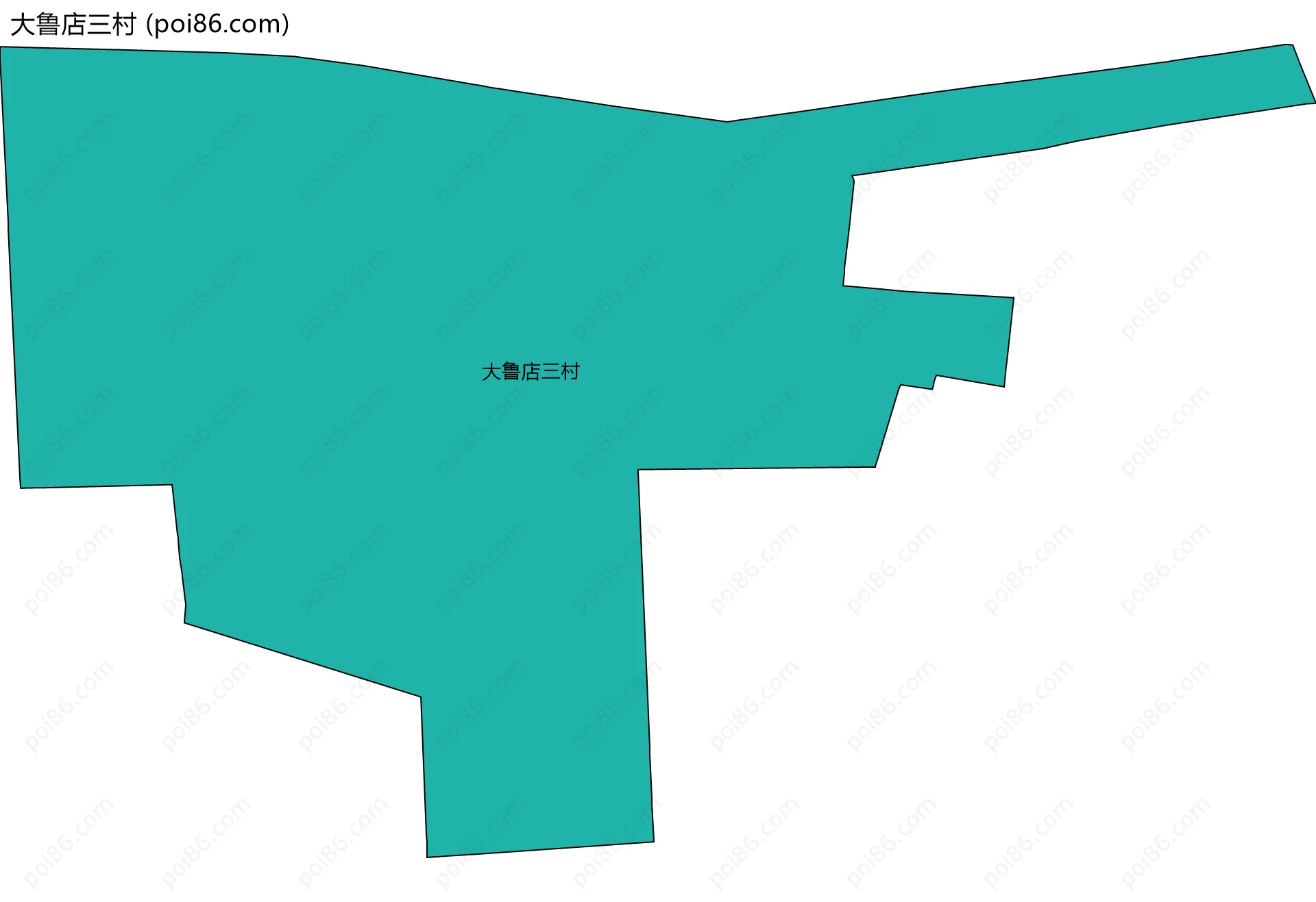 大鲁店三村边界地图