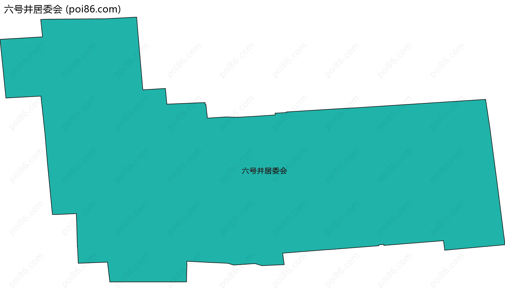 六号井居委会边界地图
