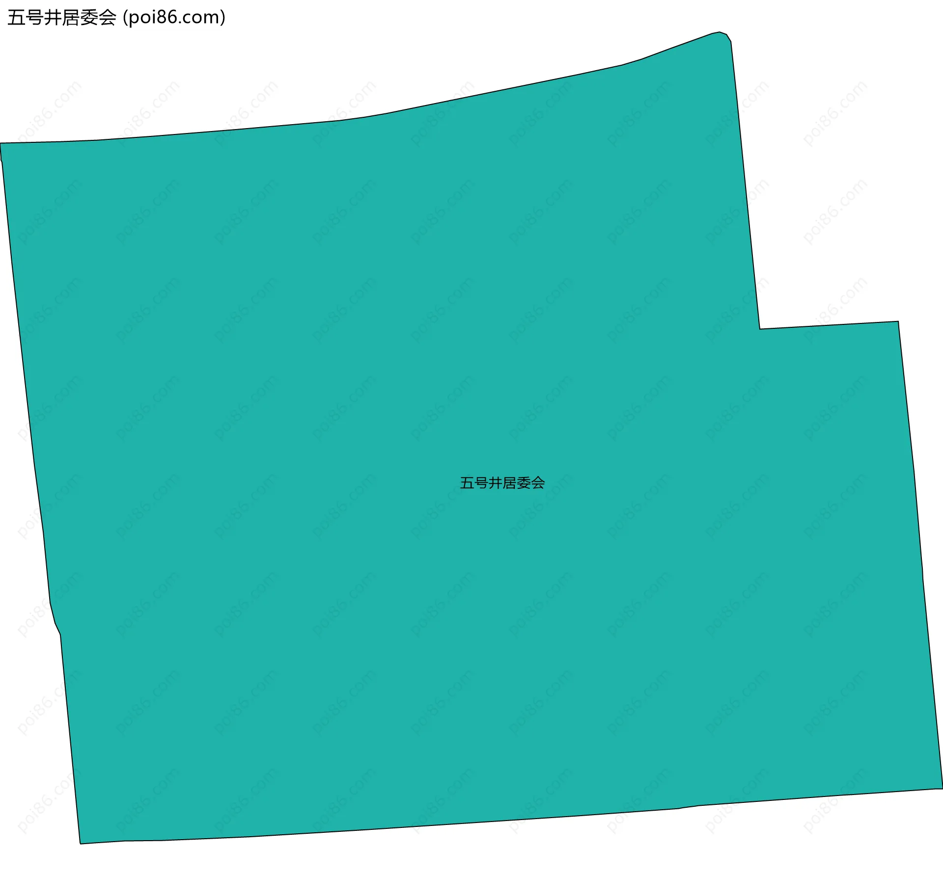 五号井居委会边界地图