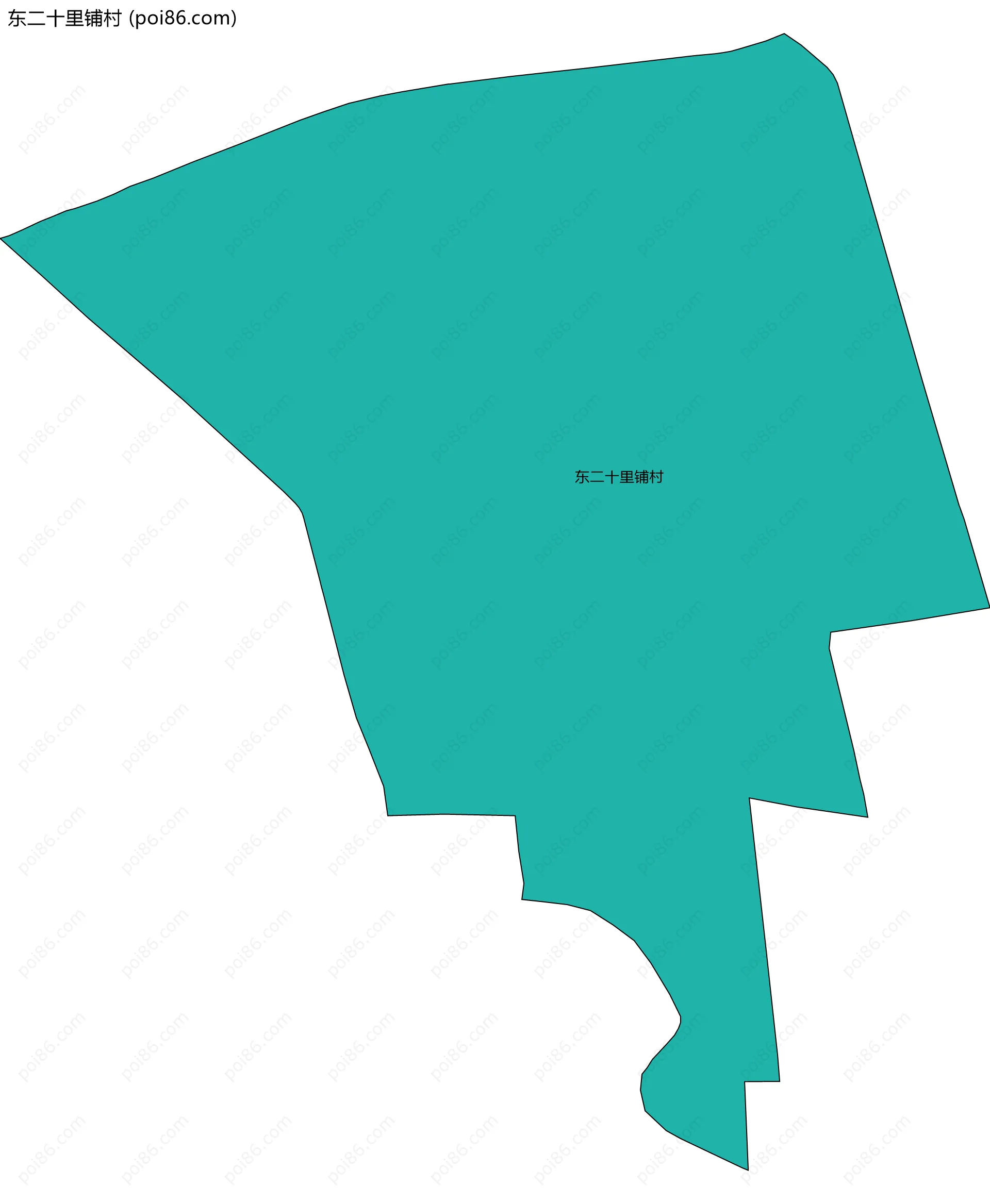 东二十里铺村边界地图