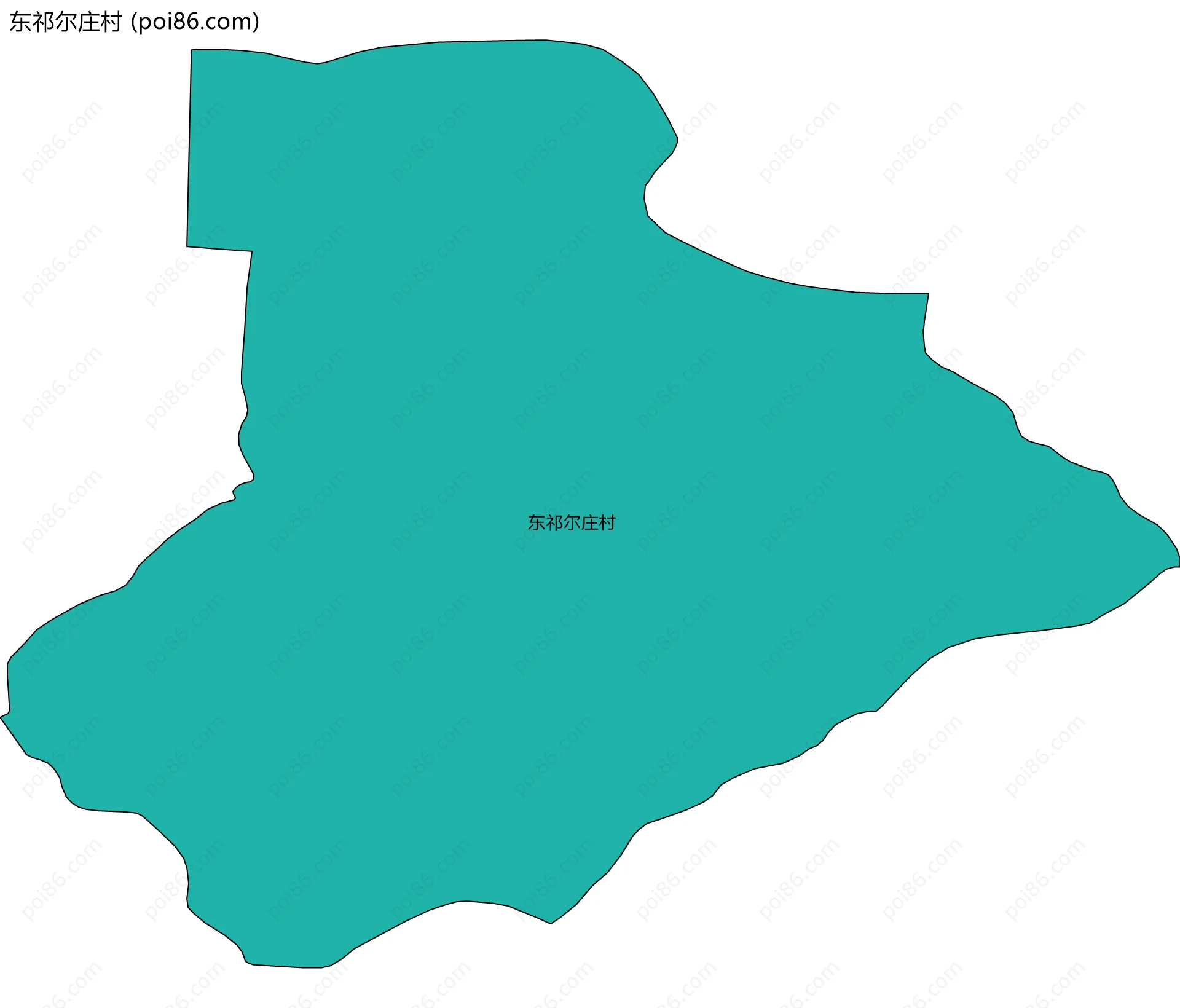 东祁尔庄村边界地图