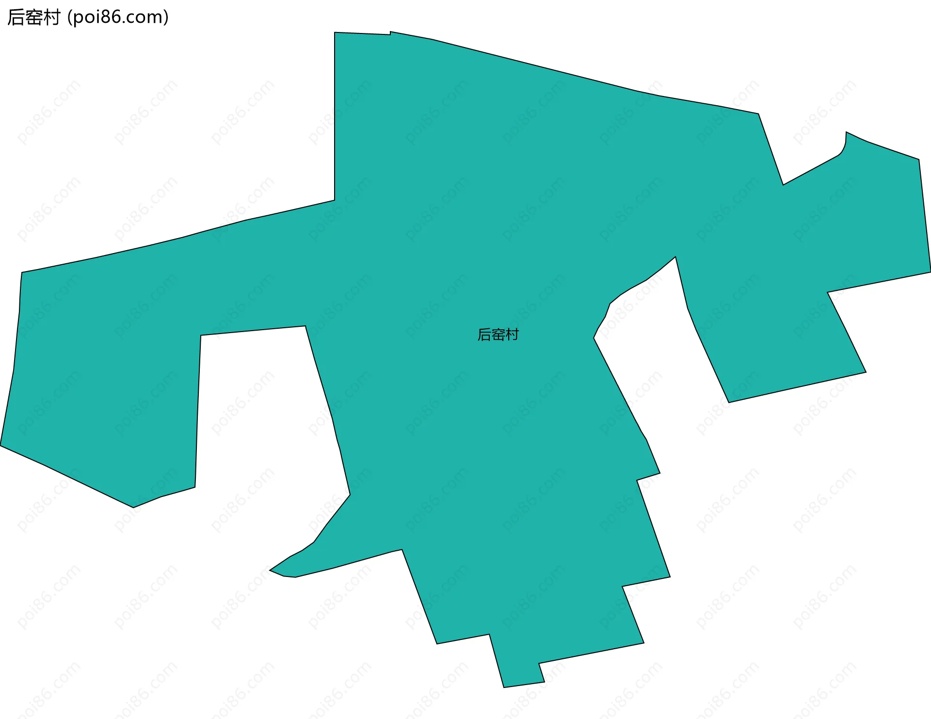 后窑村边界地图