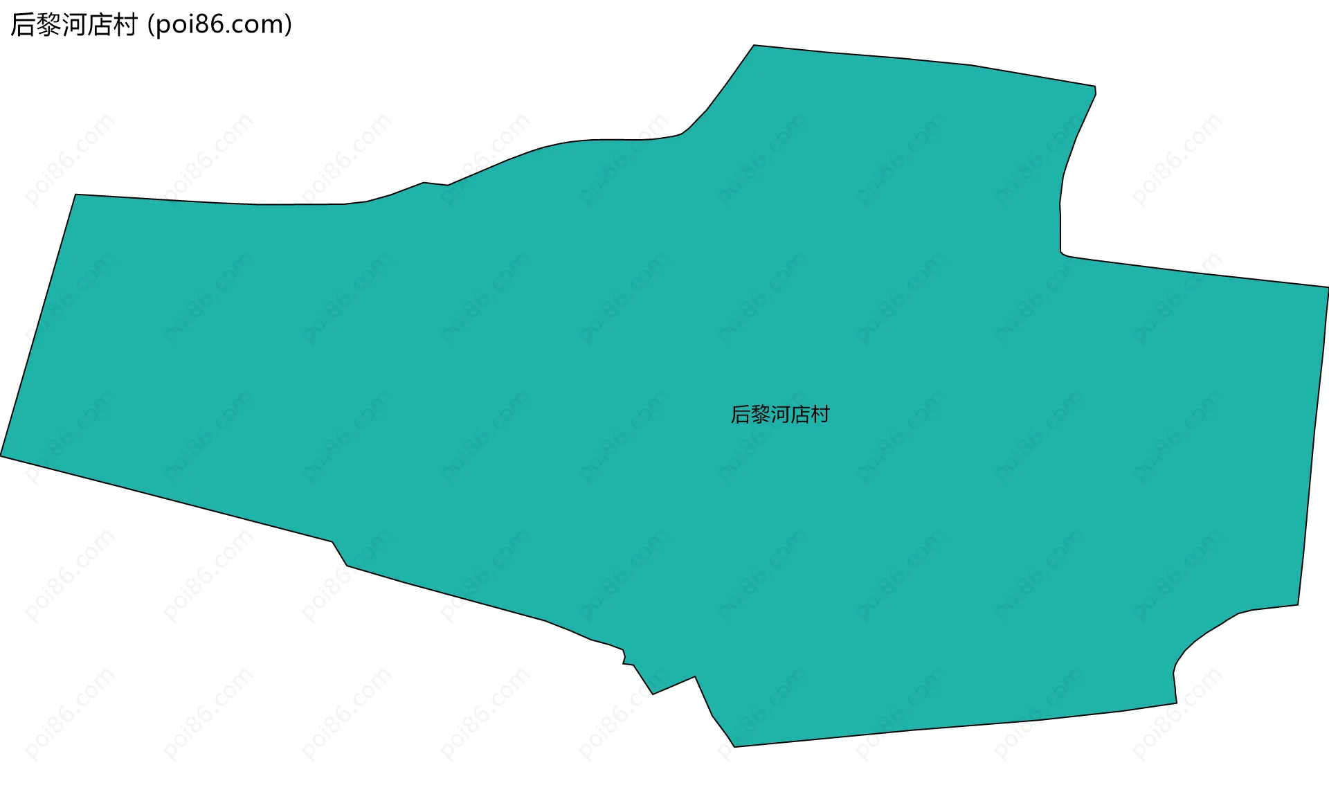 后黎河店村边界地图
