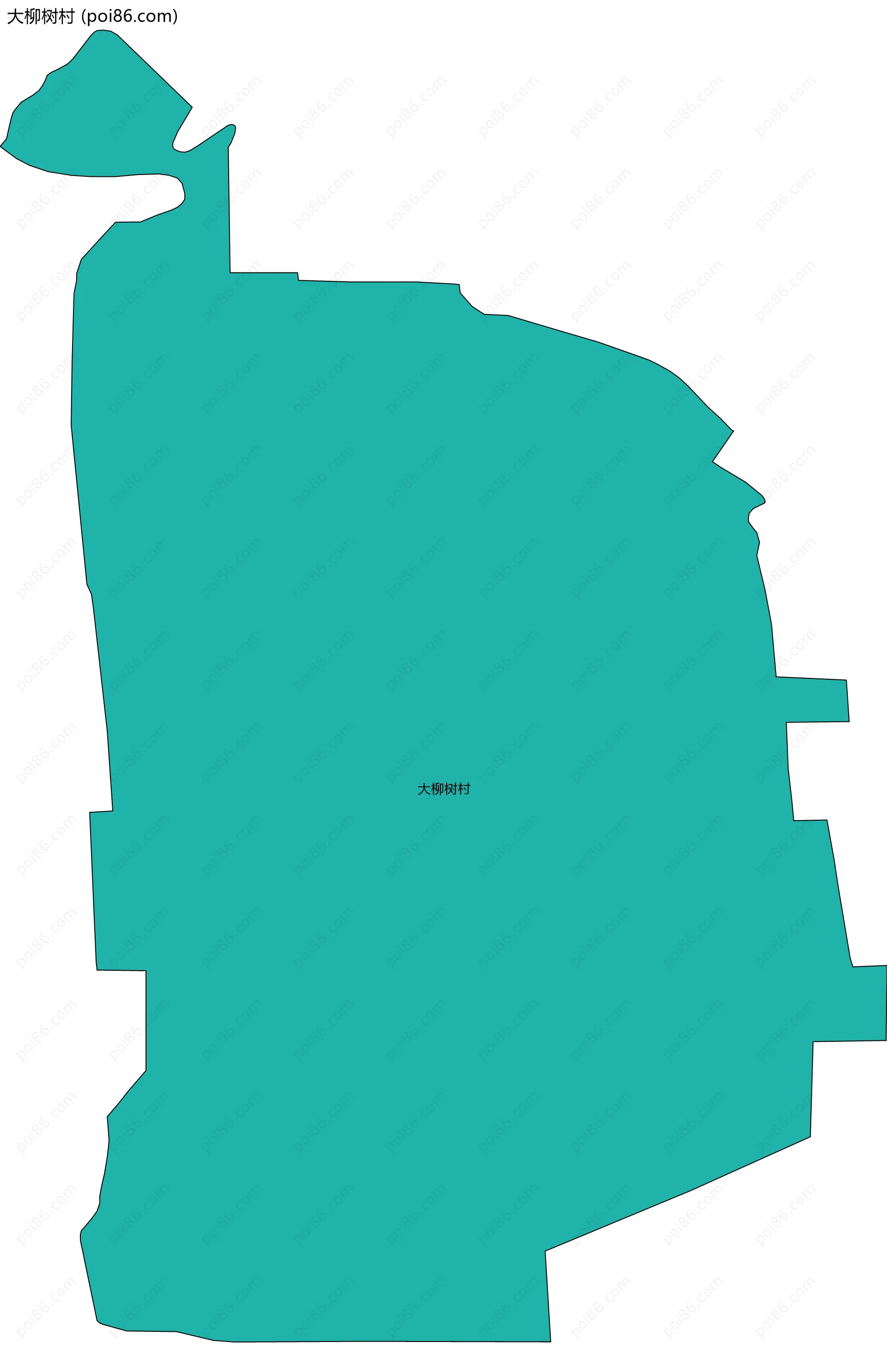 大柳树村边界地图