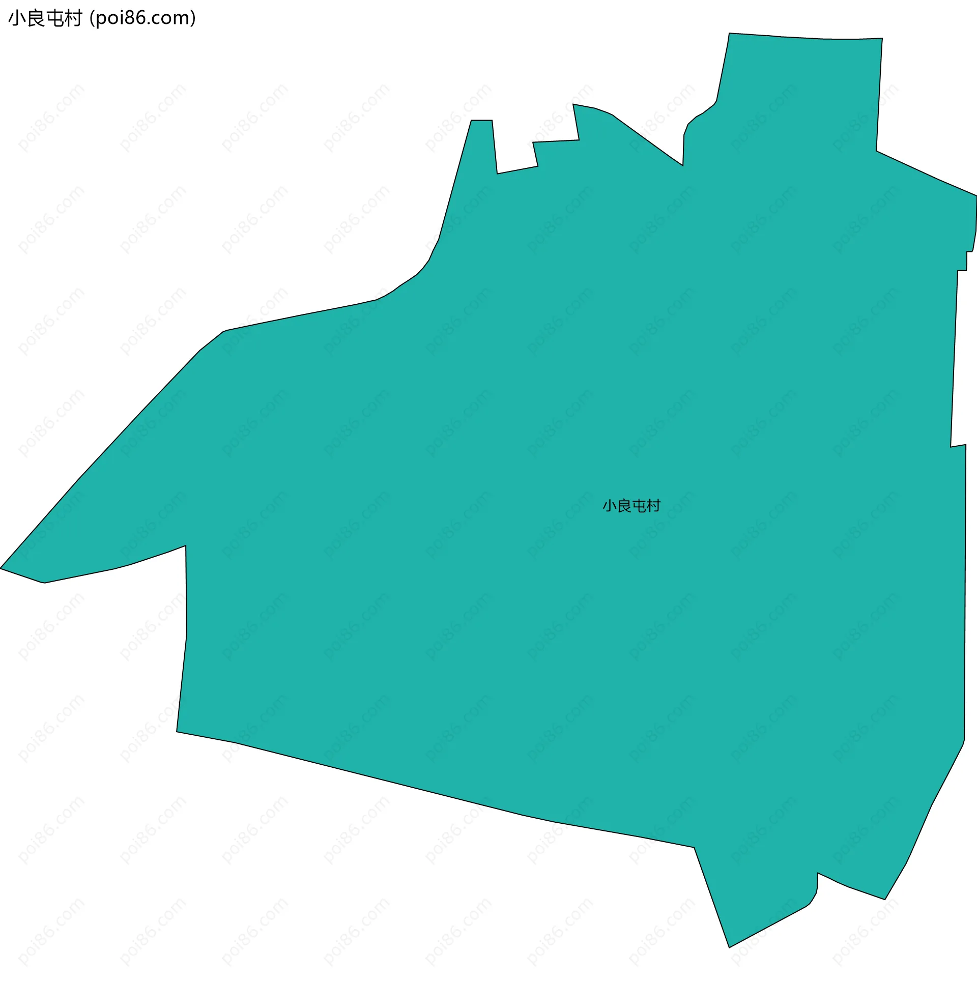 小良屯村边界地图