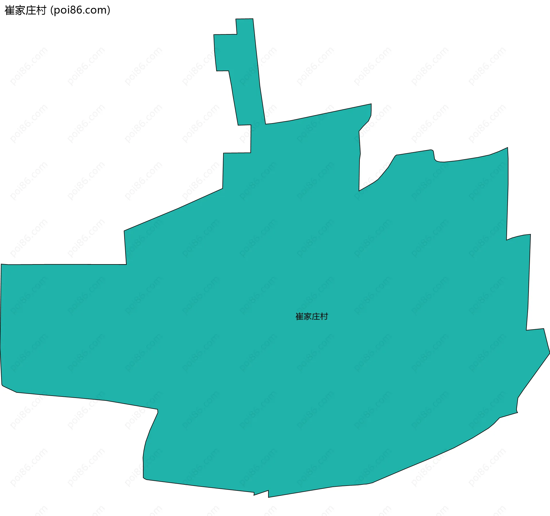 崔家庄村边界地图