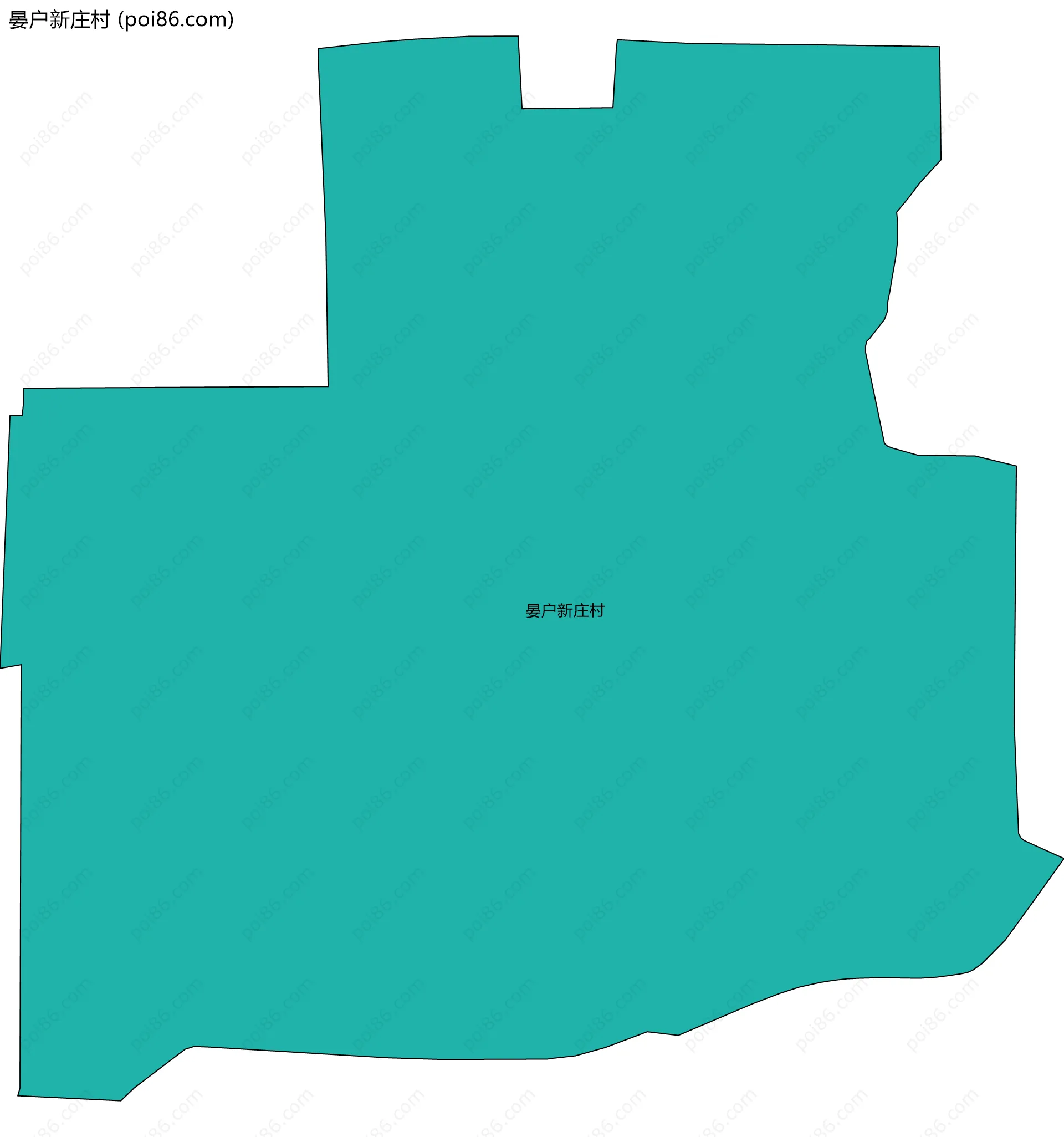 晏户新庄村边界地图