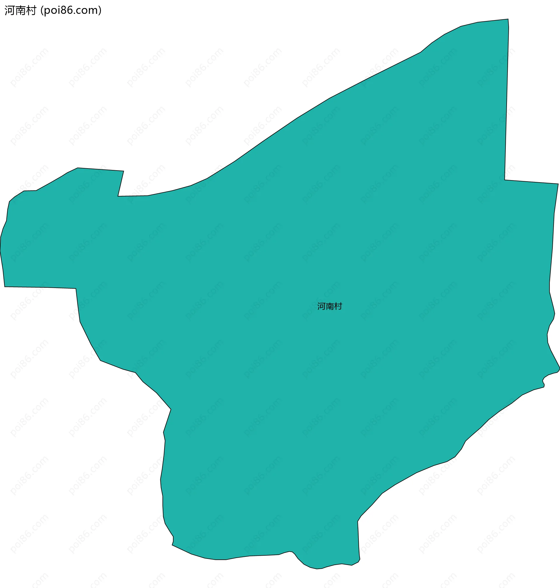 河南村边界地图