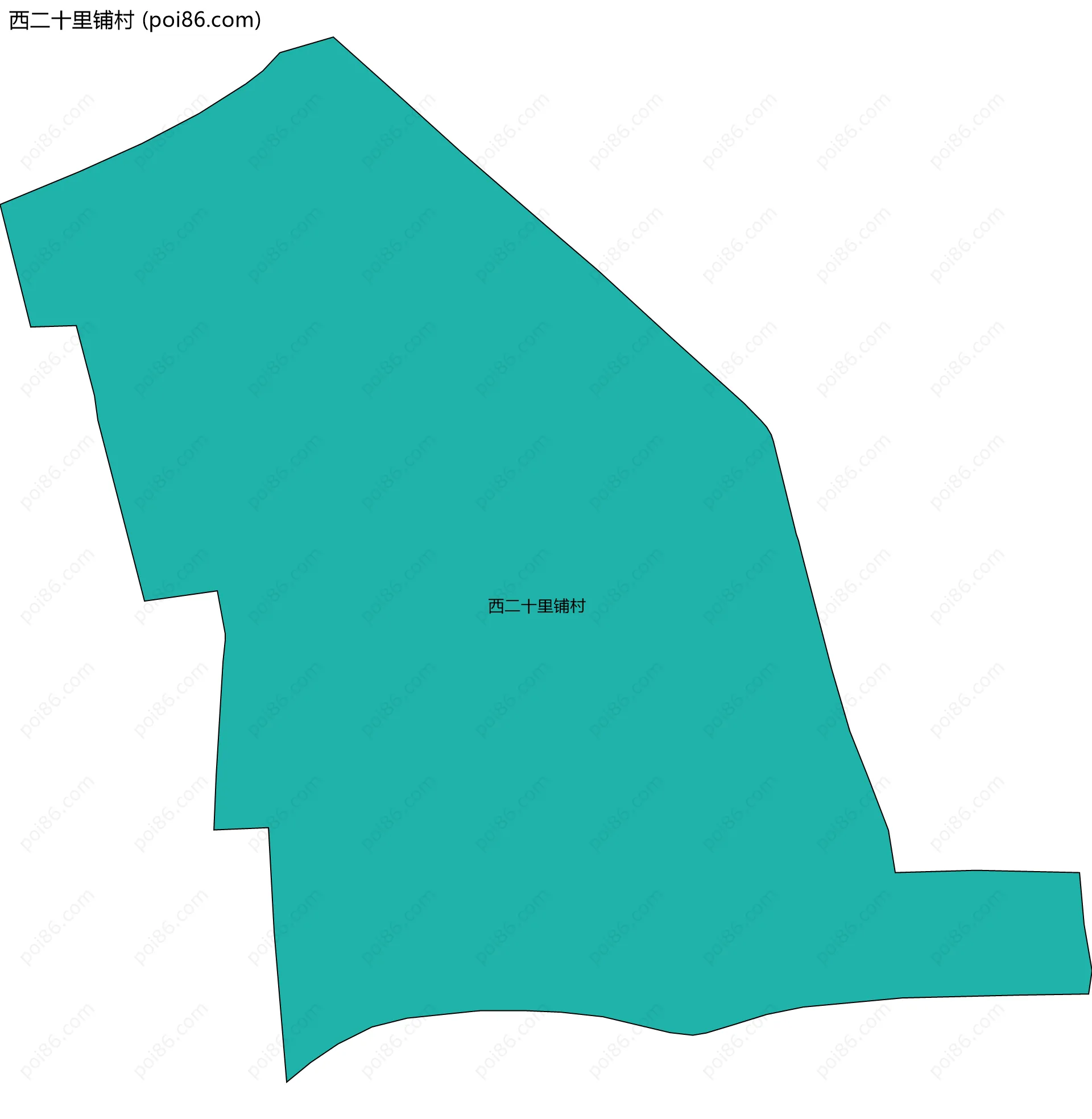 西二十里铺村边界地图