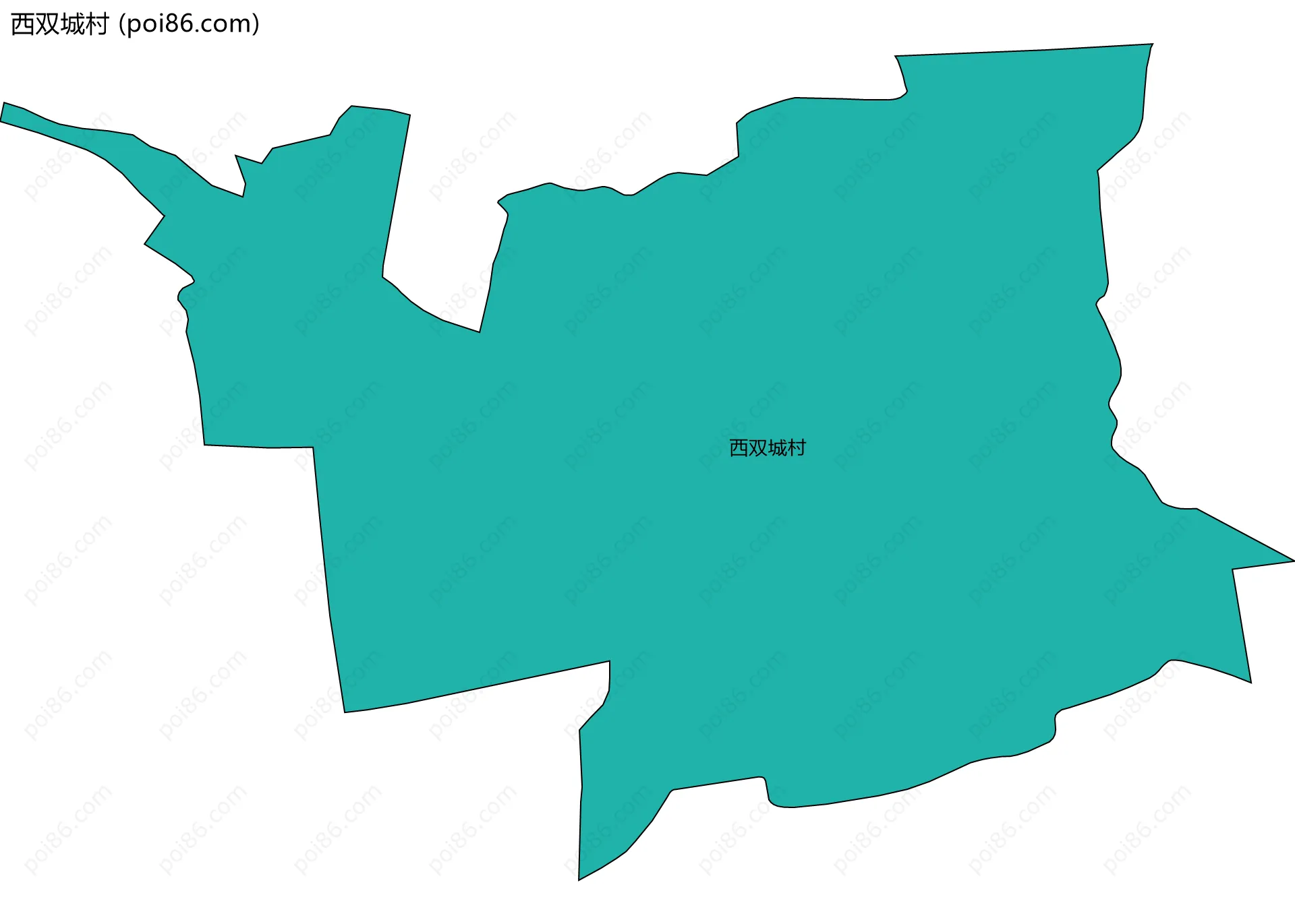 西双城村边界地图