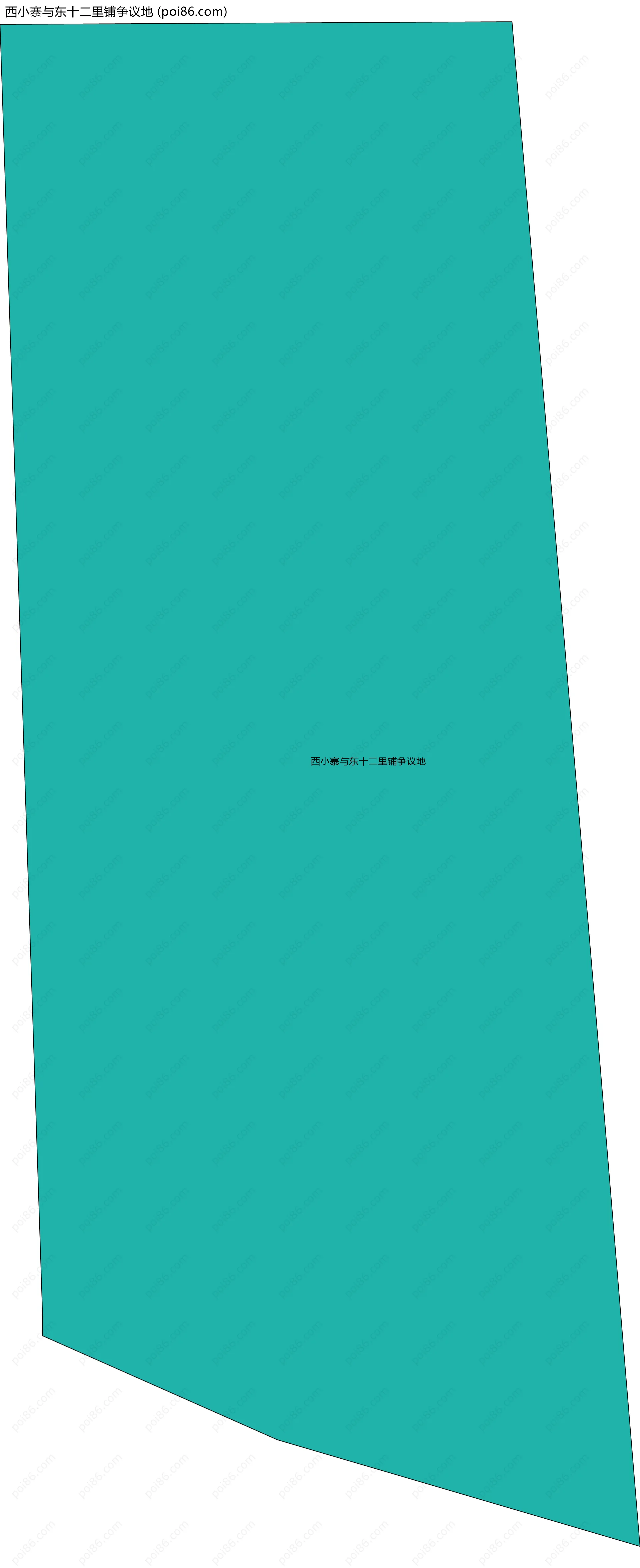 西小寨与东十二里铺争议地边界地图