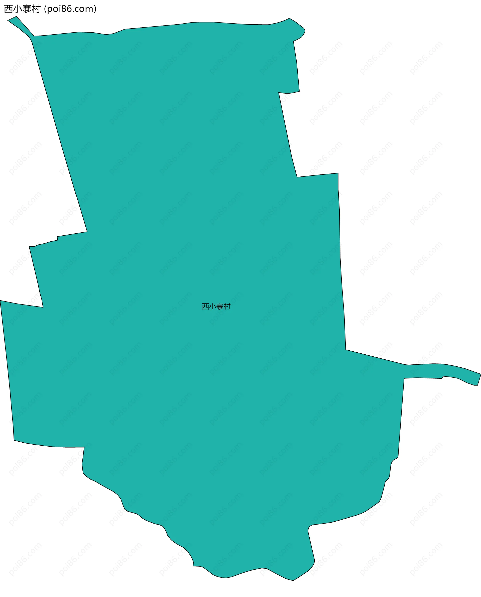 西小寨村边界地图