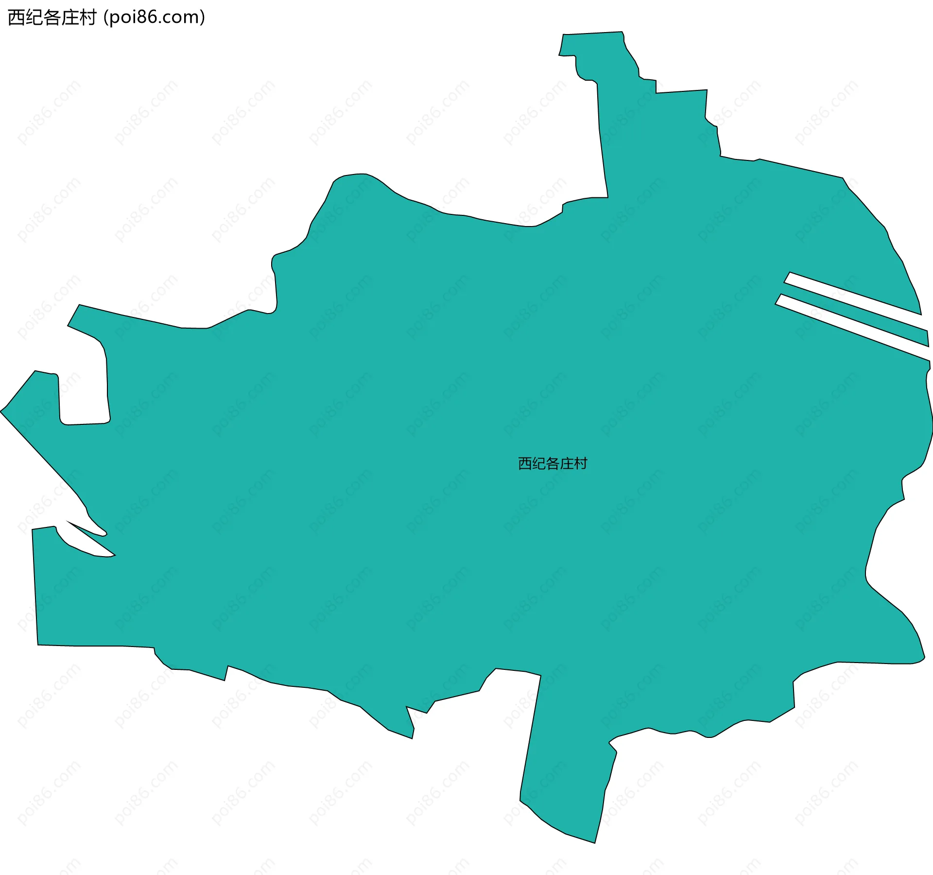 西纪各庄村边界地图