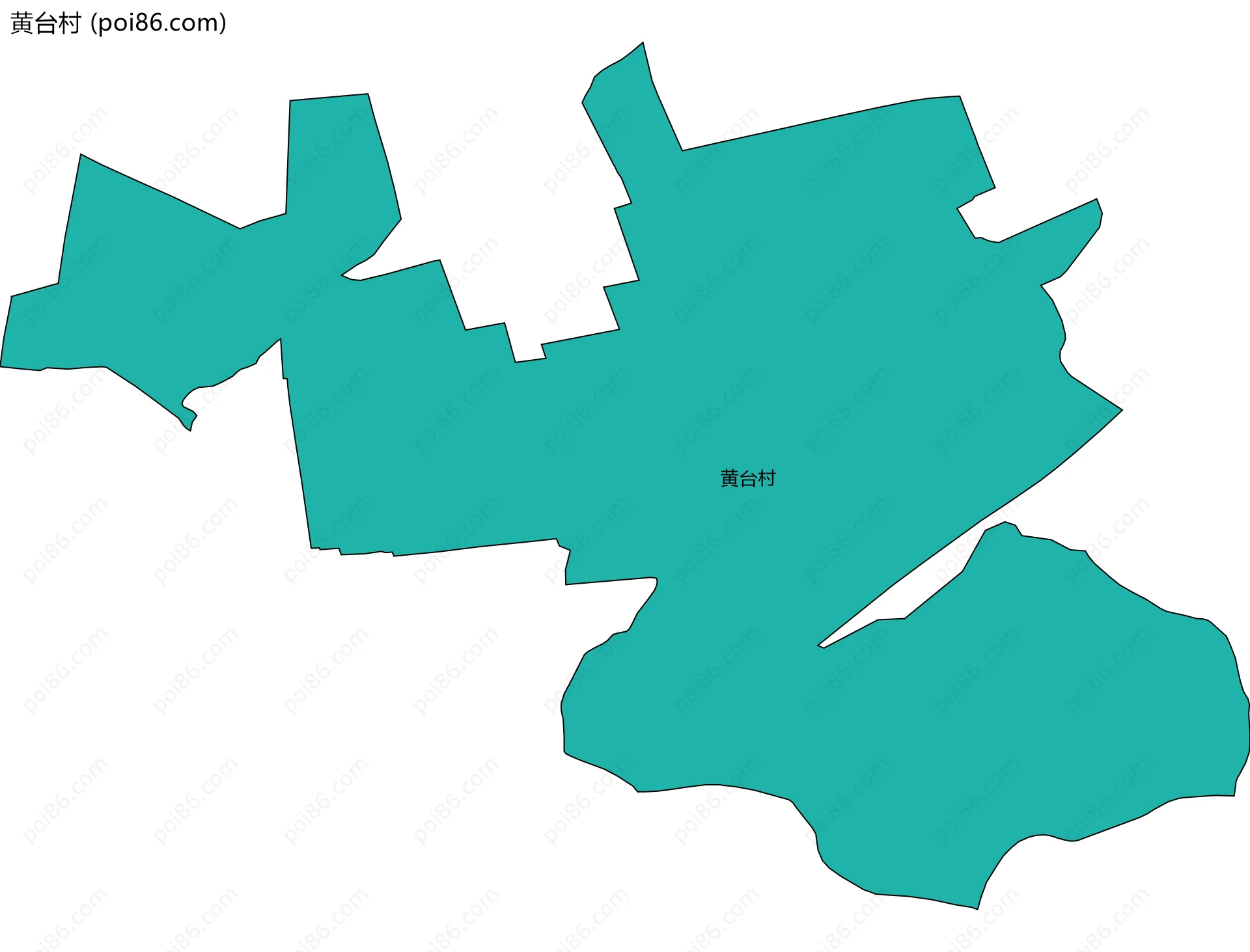 黄台村边界地图