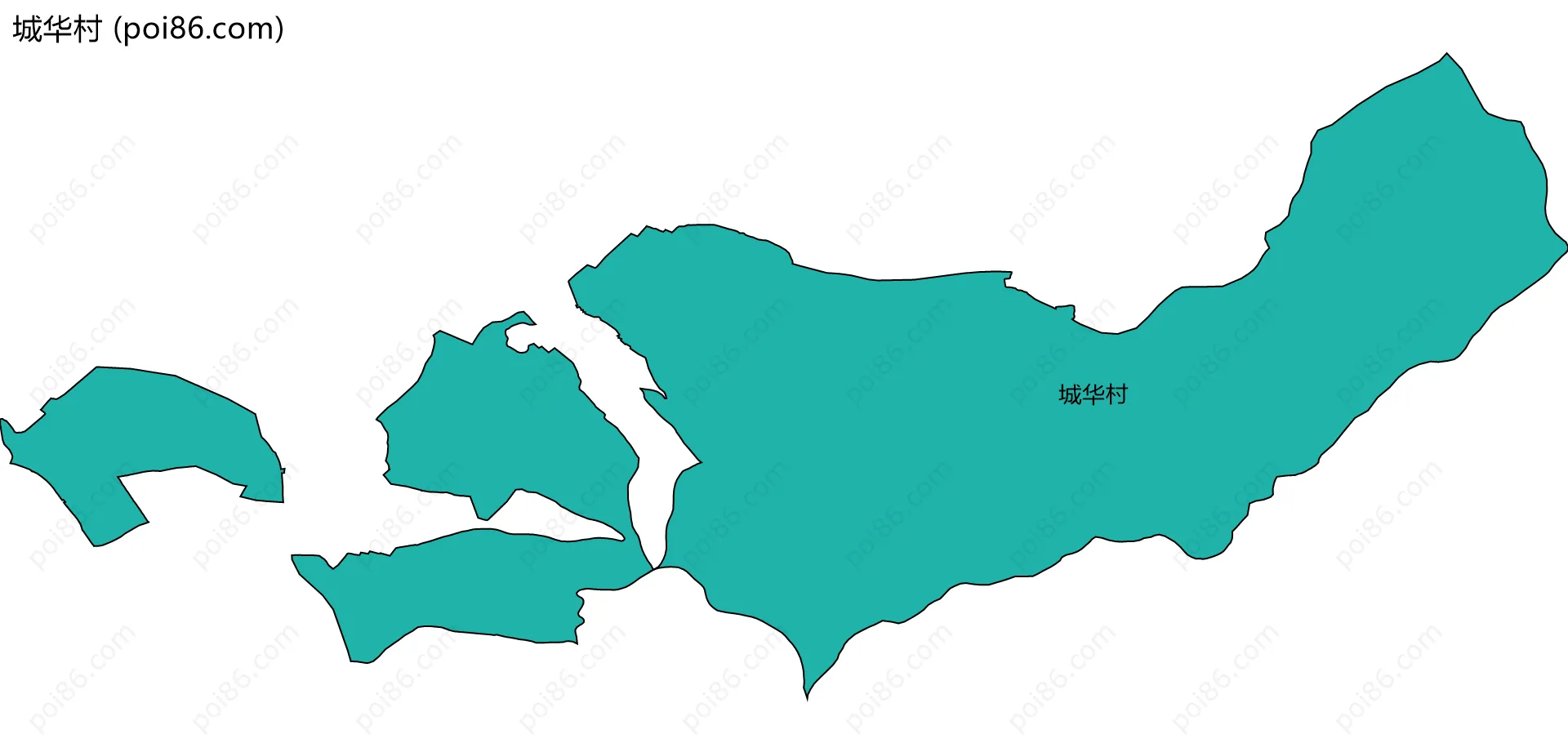 城华村边界地图