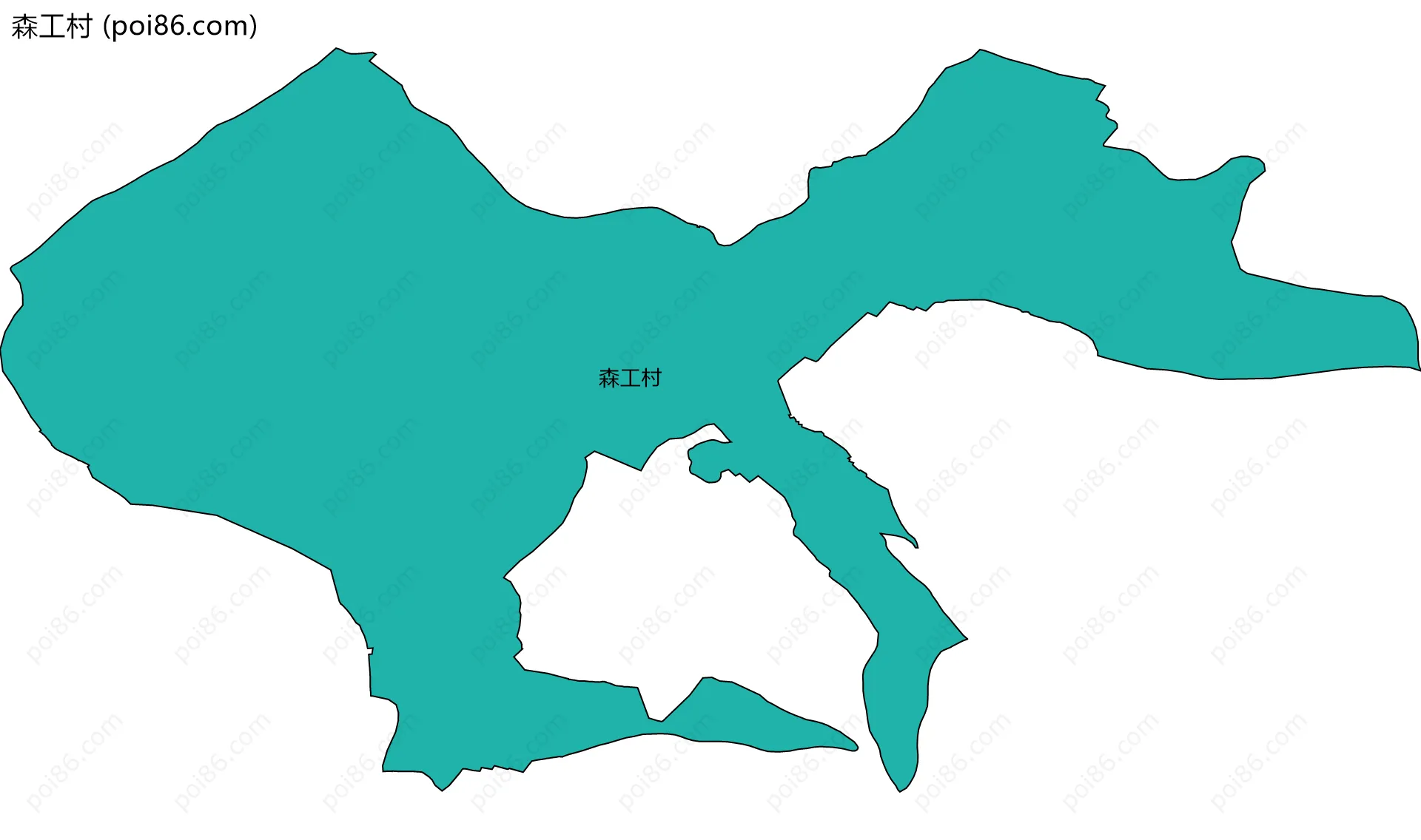 森工村边界地图