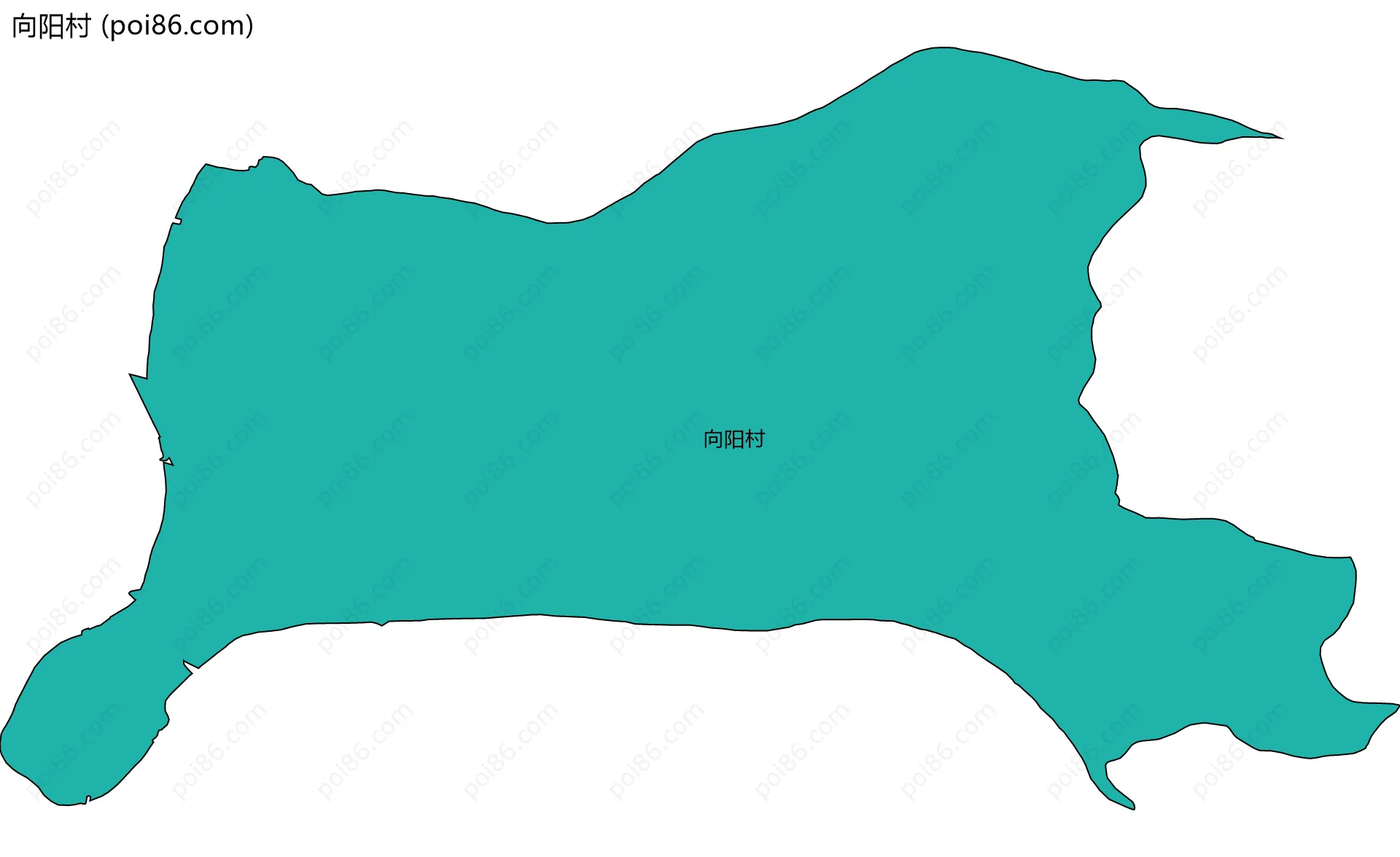 向阳村边界地图