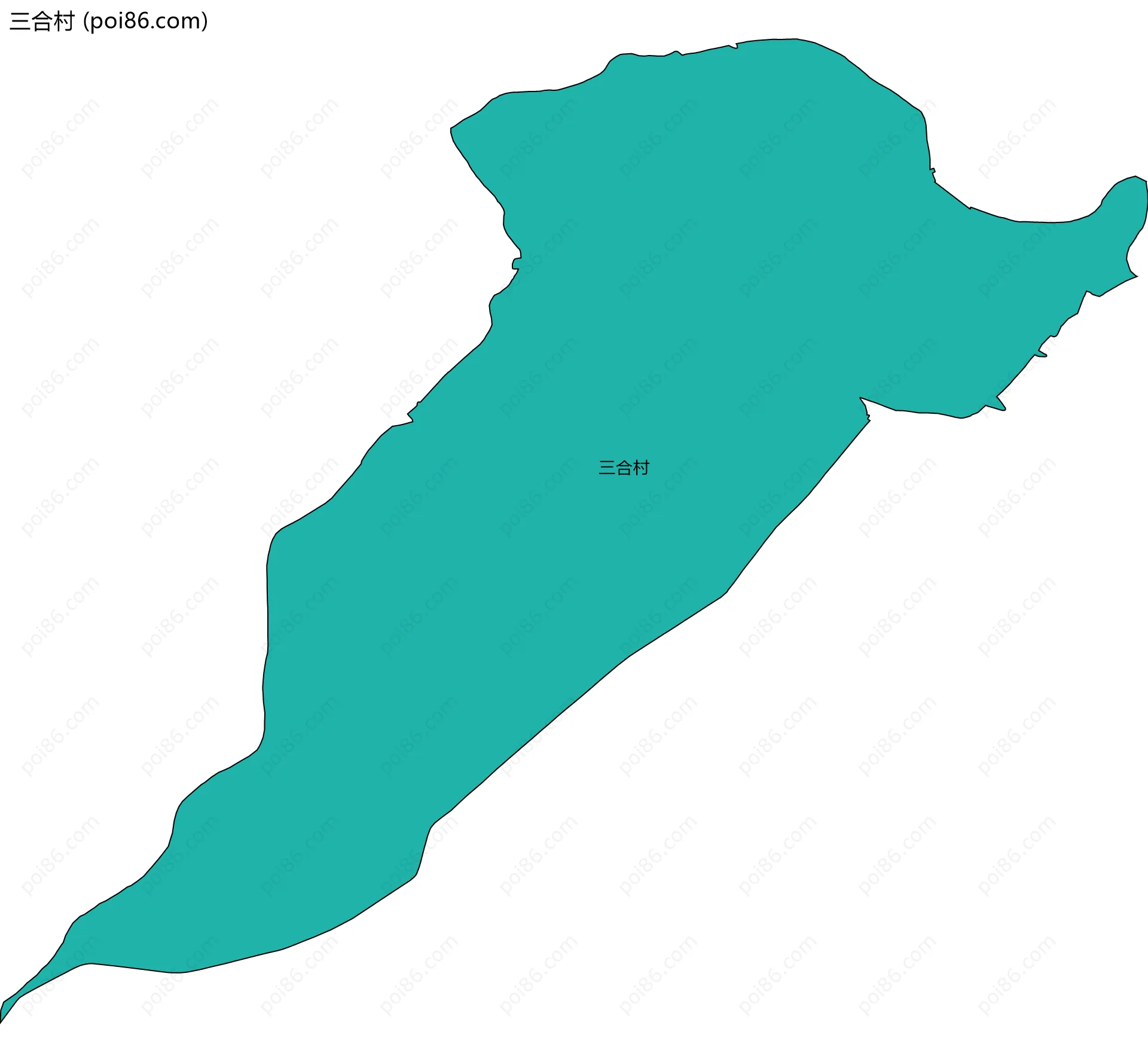 三合村边界地图