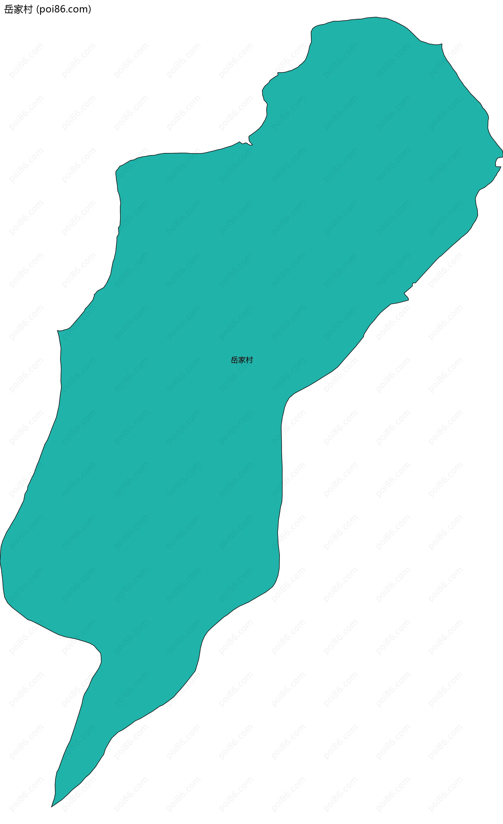 岳家村边界地图