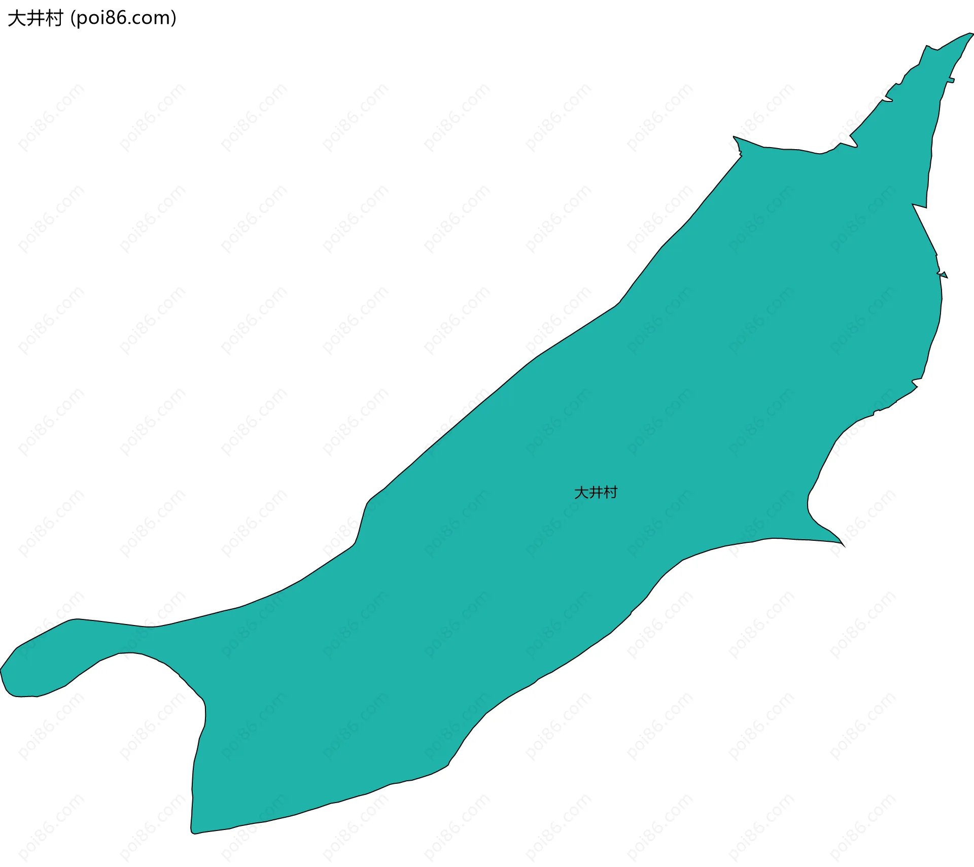 大井村边界地图