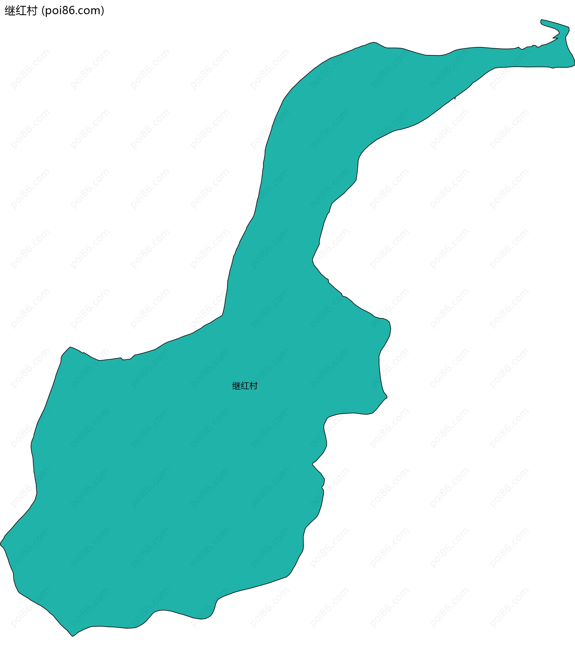 继红村边界地图