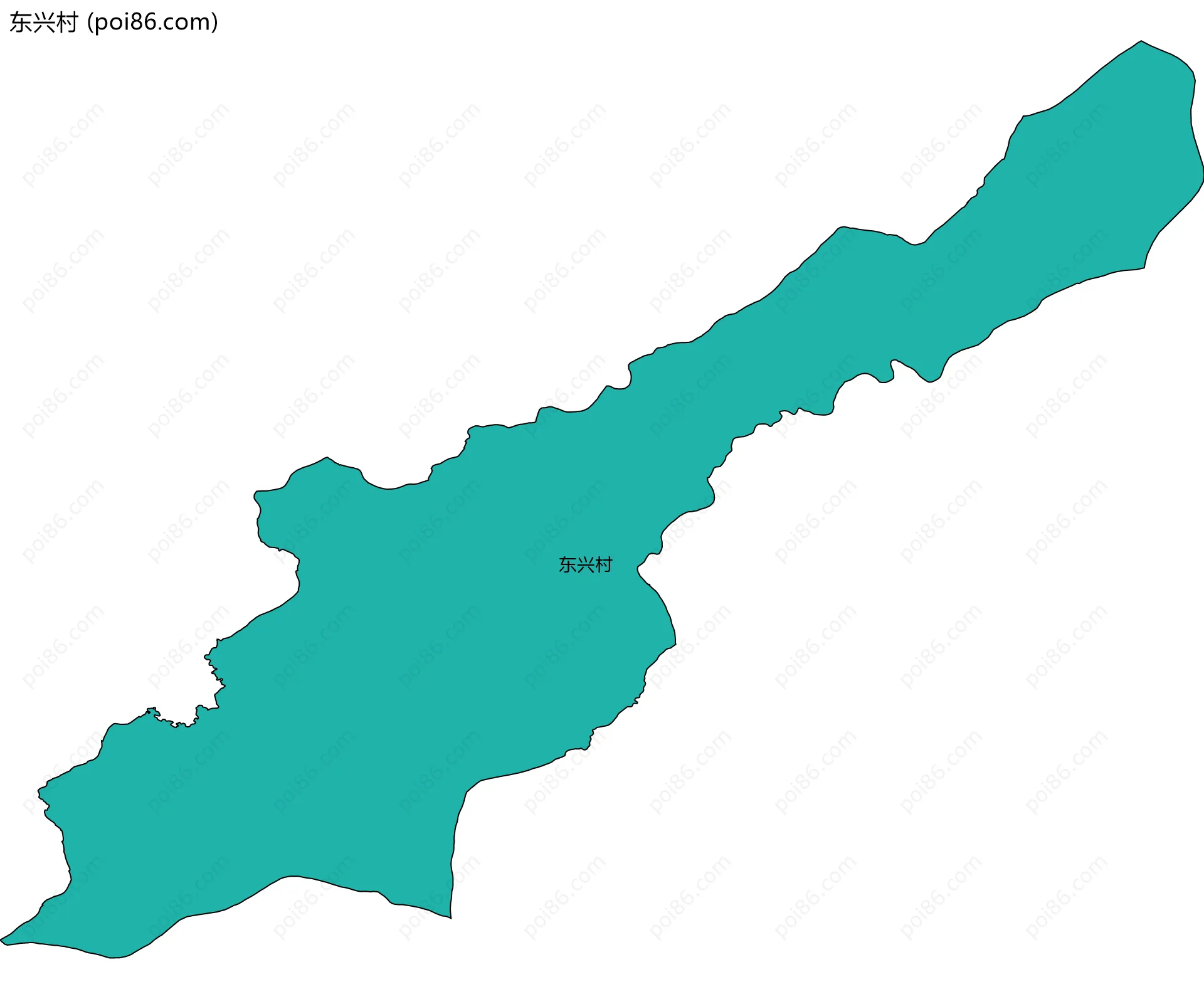 东兴村边界地图