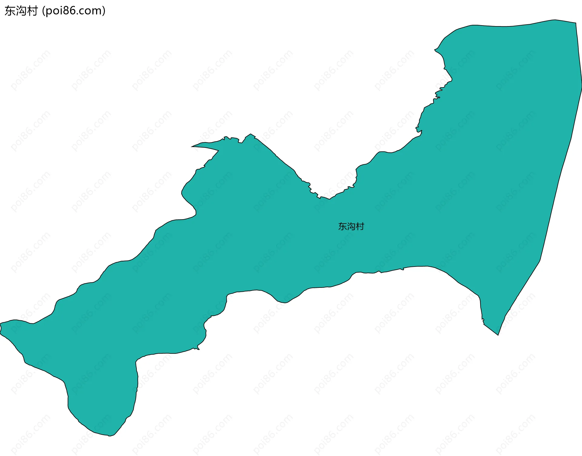 东沟村边界地图