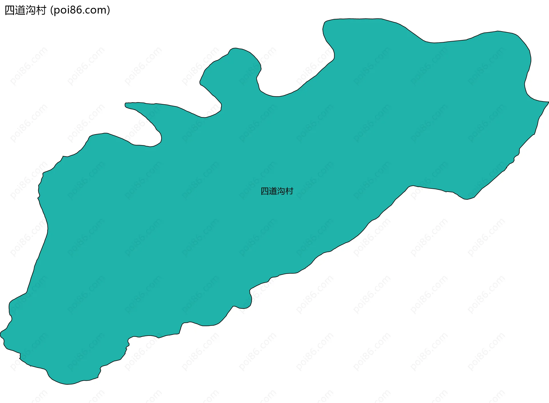 四道沟村边界地图