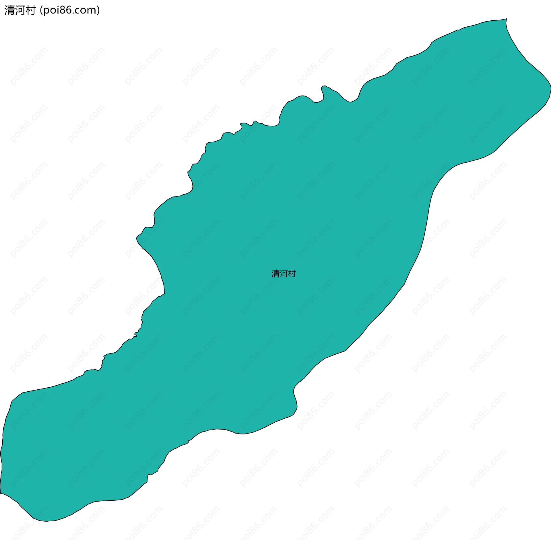 清河村边界地图