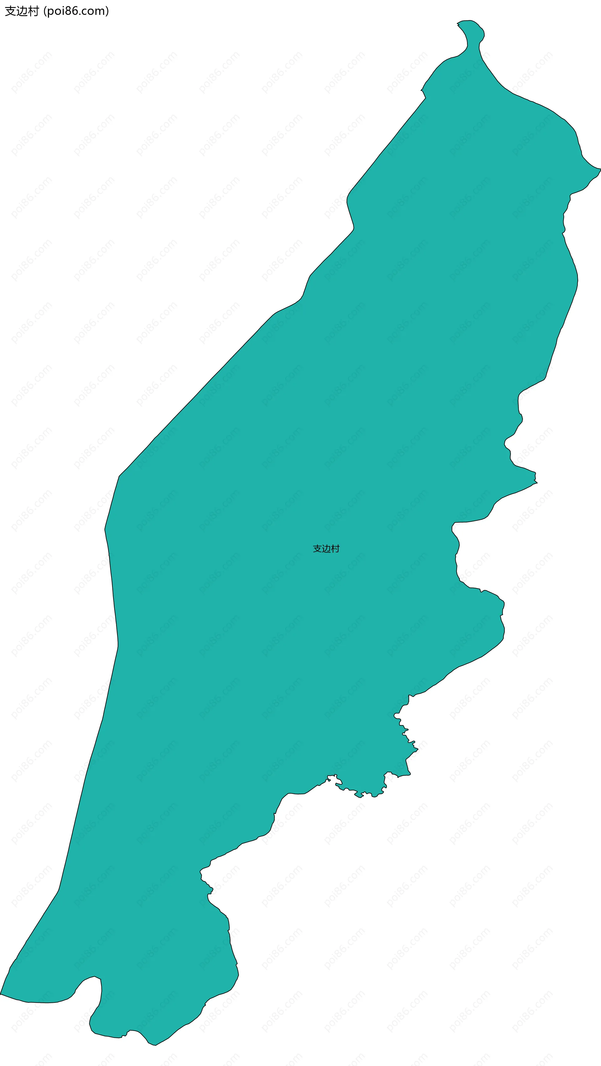 支边村边界地图