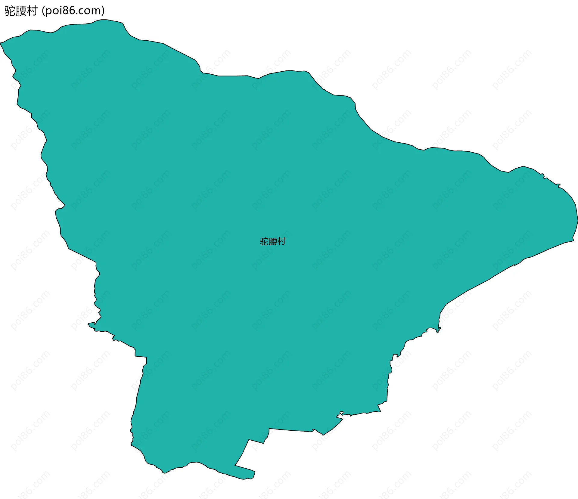 驼腰村边界地图