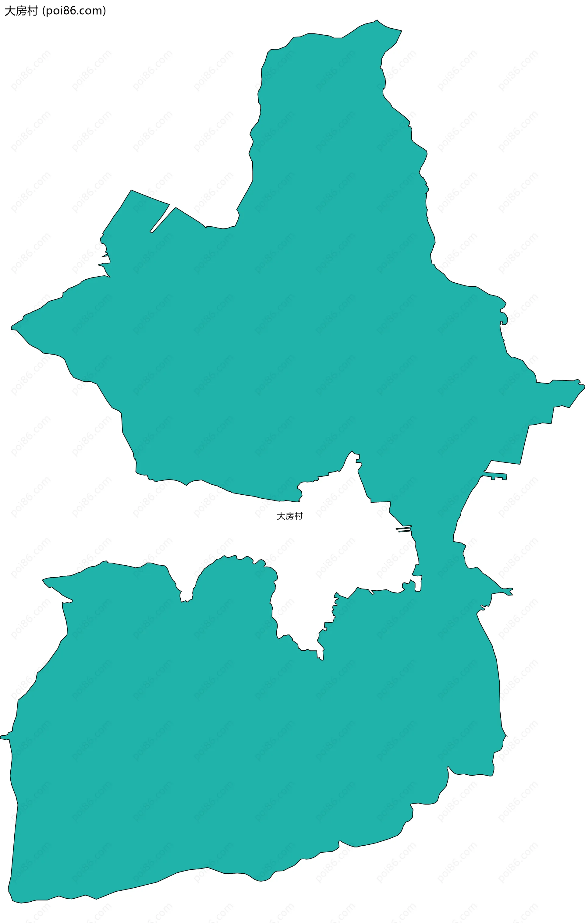 大房村边界地图