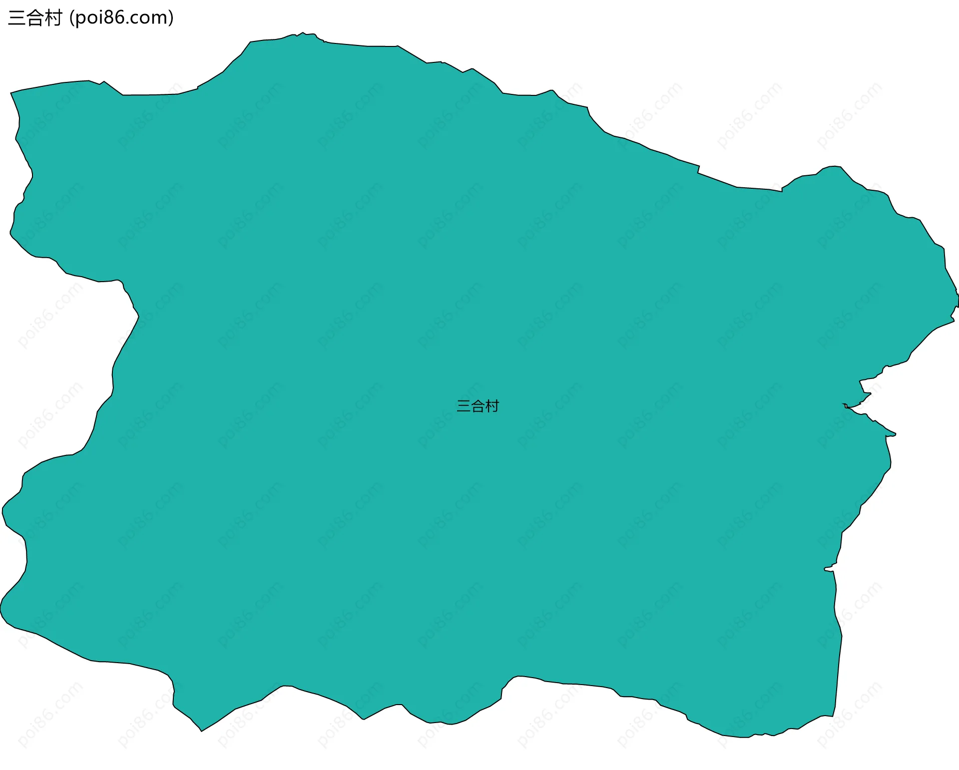 三合村边界地图