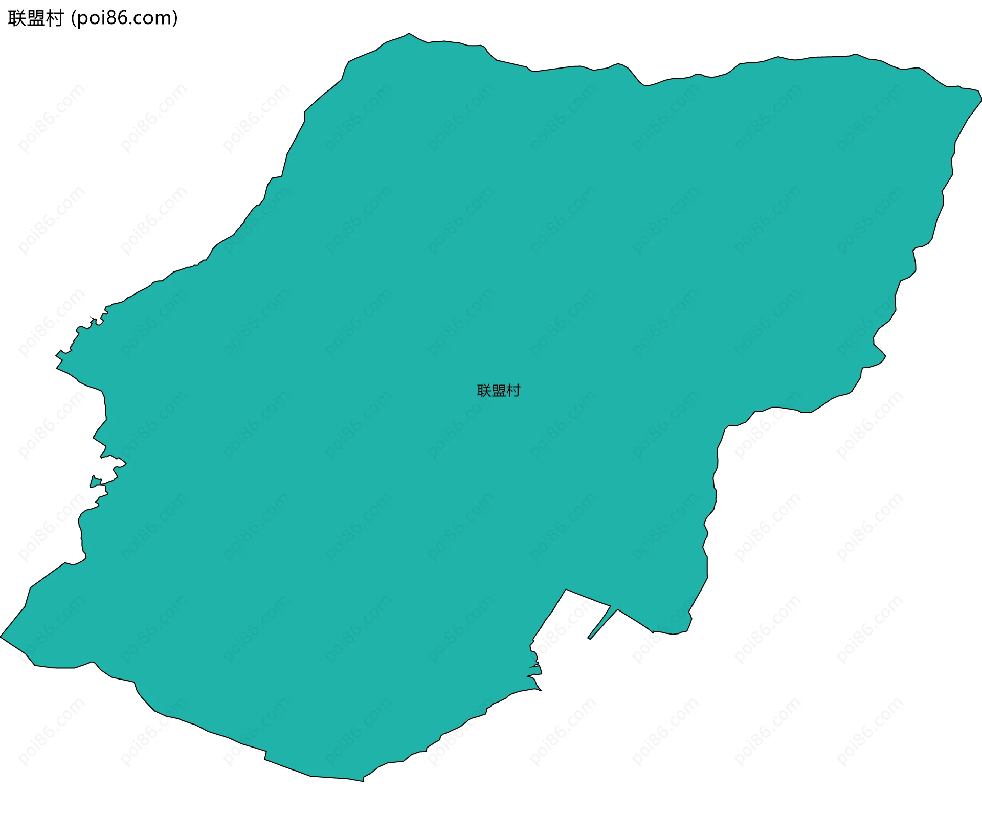 联盟村边界地图