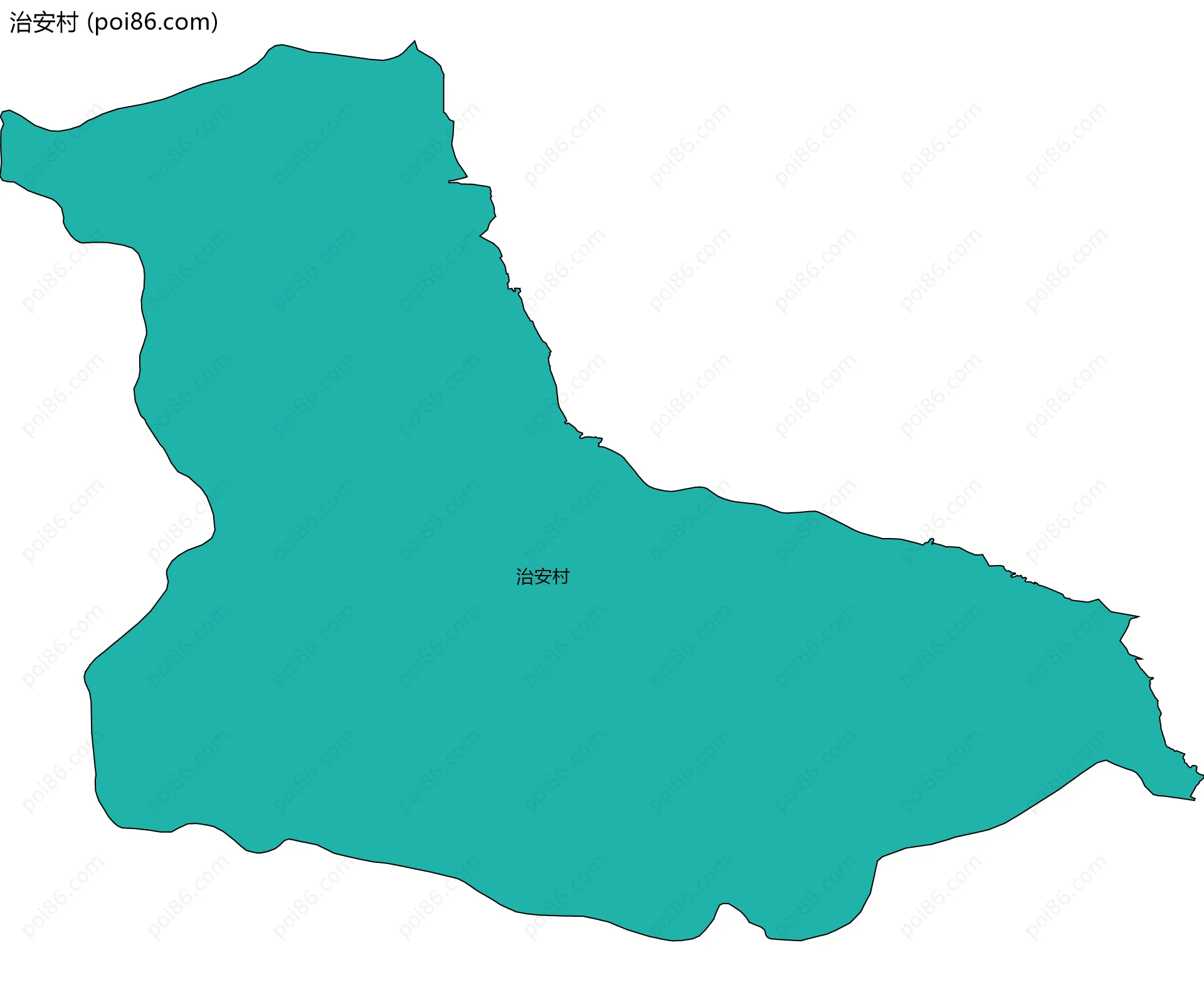 治安村边界地图