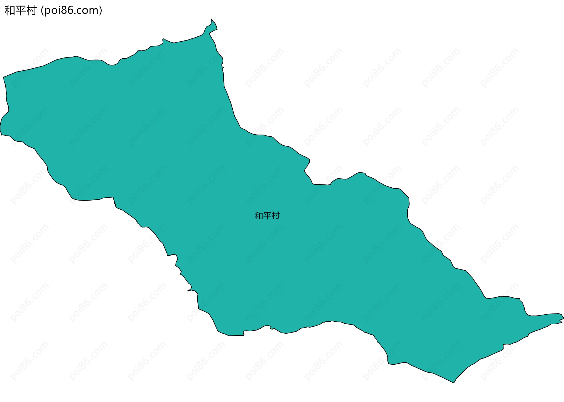 和平村边界地图