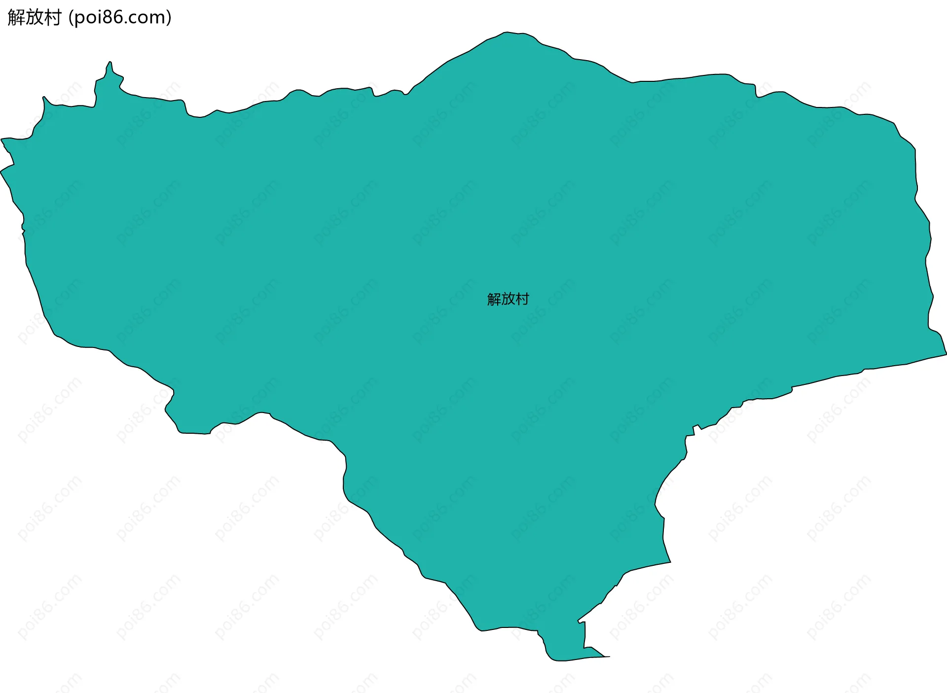 解放村边界地图